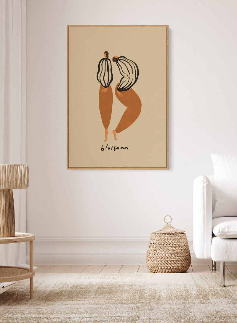B by Arty Guava | Framed Canvas Art Print
