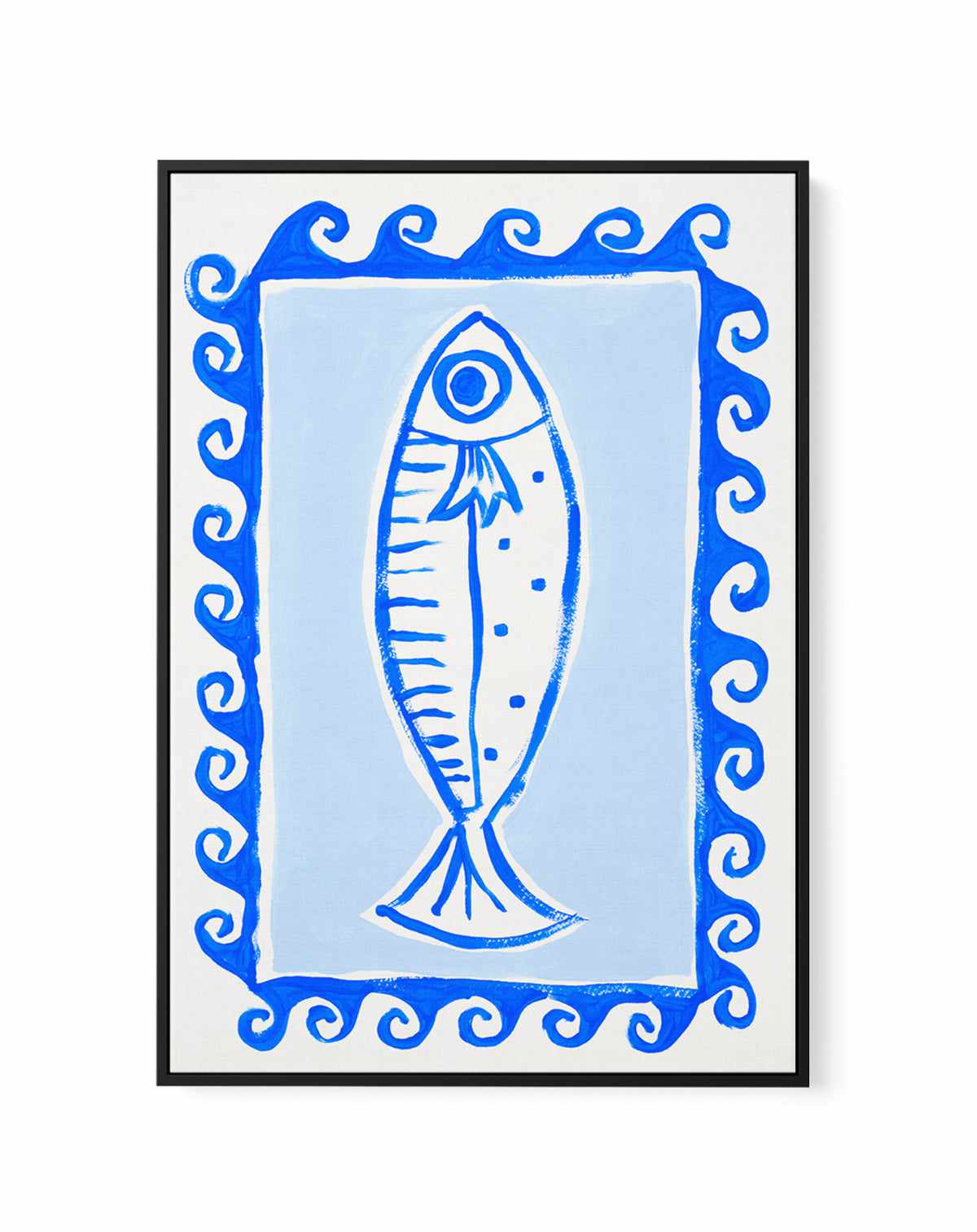 Bluefish by Teena Zerefos | Framed Canvas Art Print