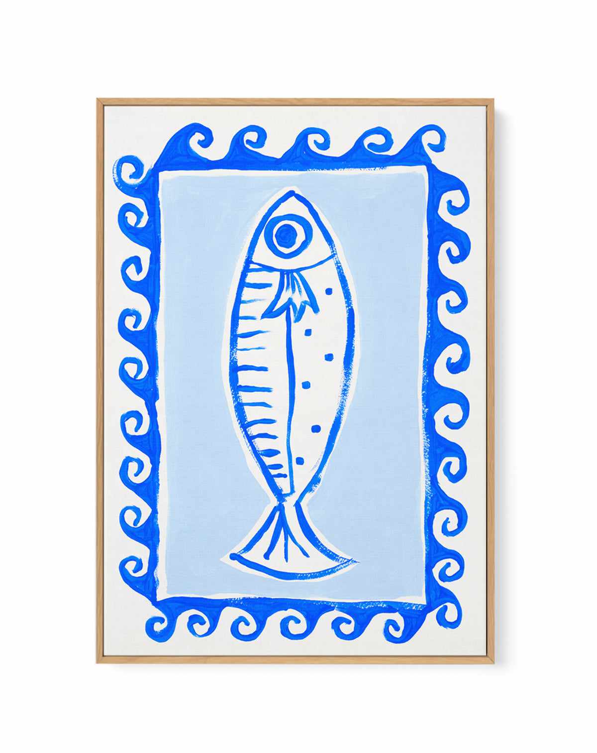 Bluefish by Teena Zerefos | Framed Canvas Art Print