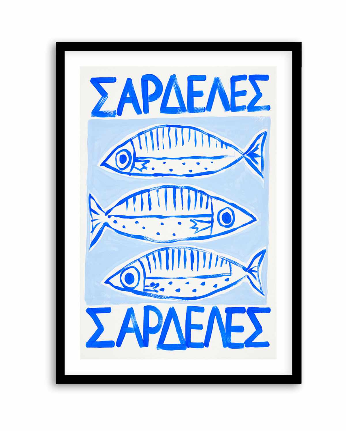 Blue Sardines by Teena Zerefos  | Art Print