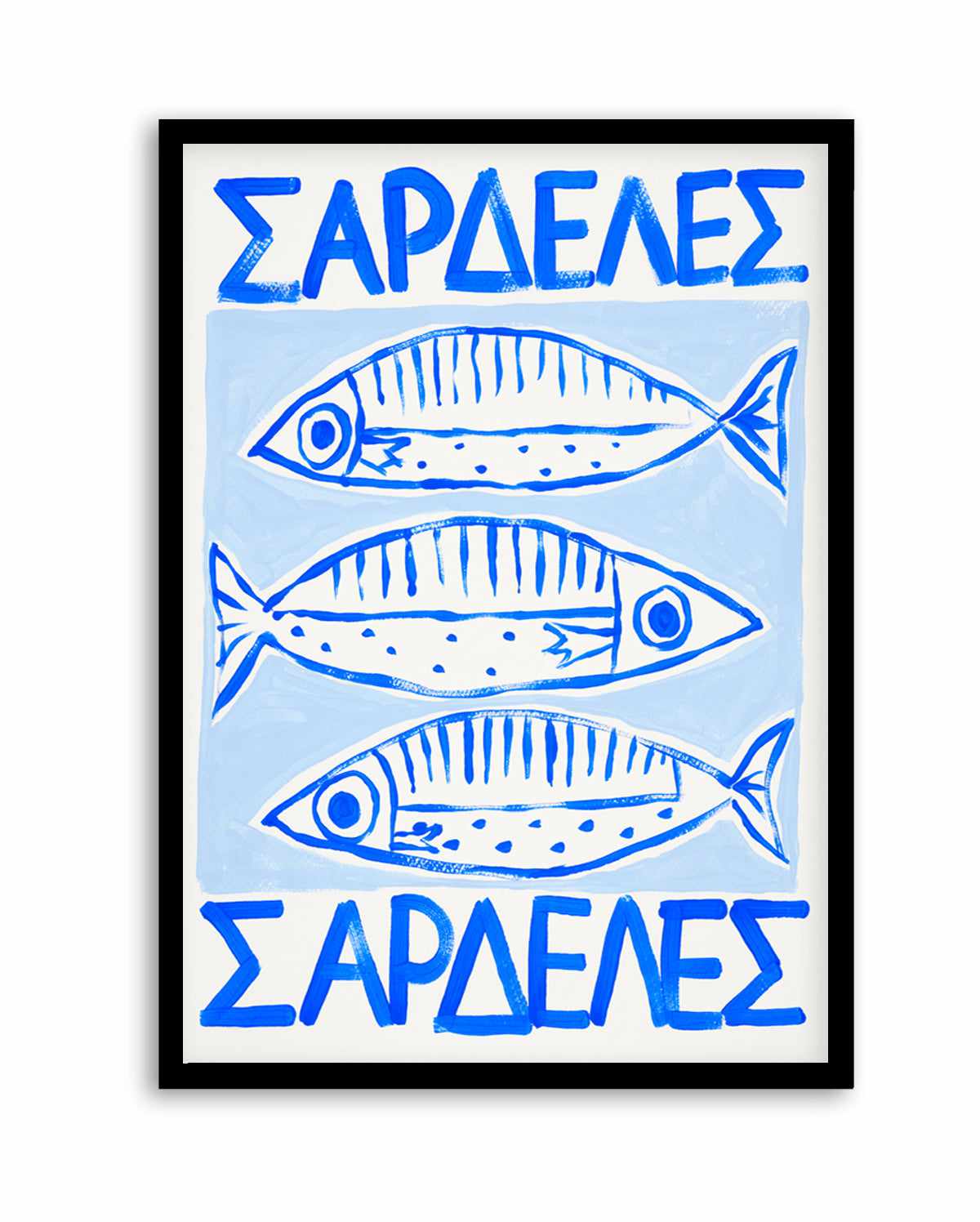 Blue Sardines by Teena Zerefos  | Art Print