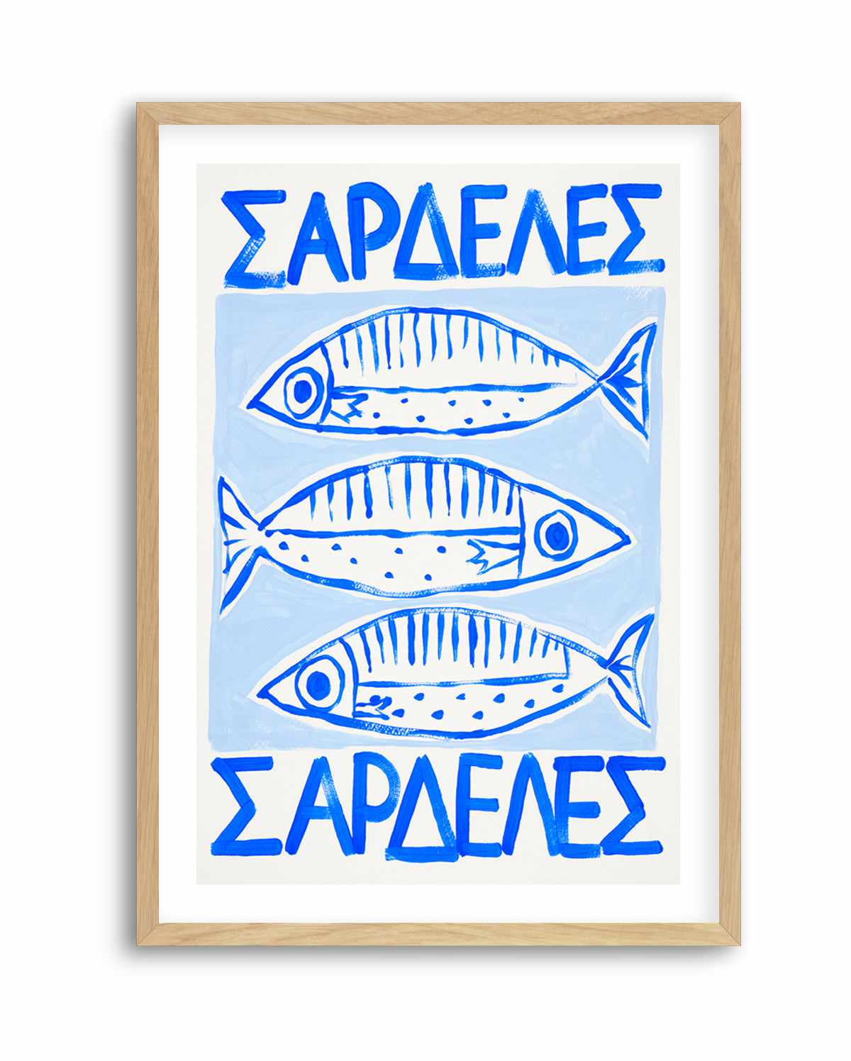 Blue Sardines by Teena Zerefos  | Art Print