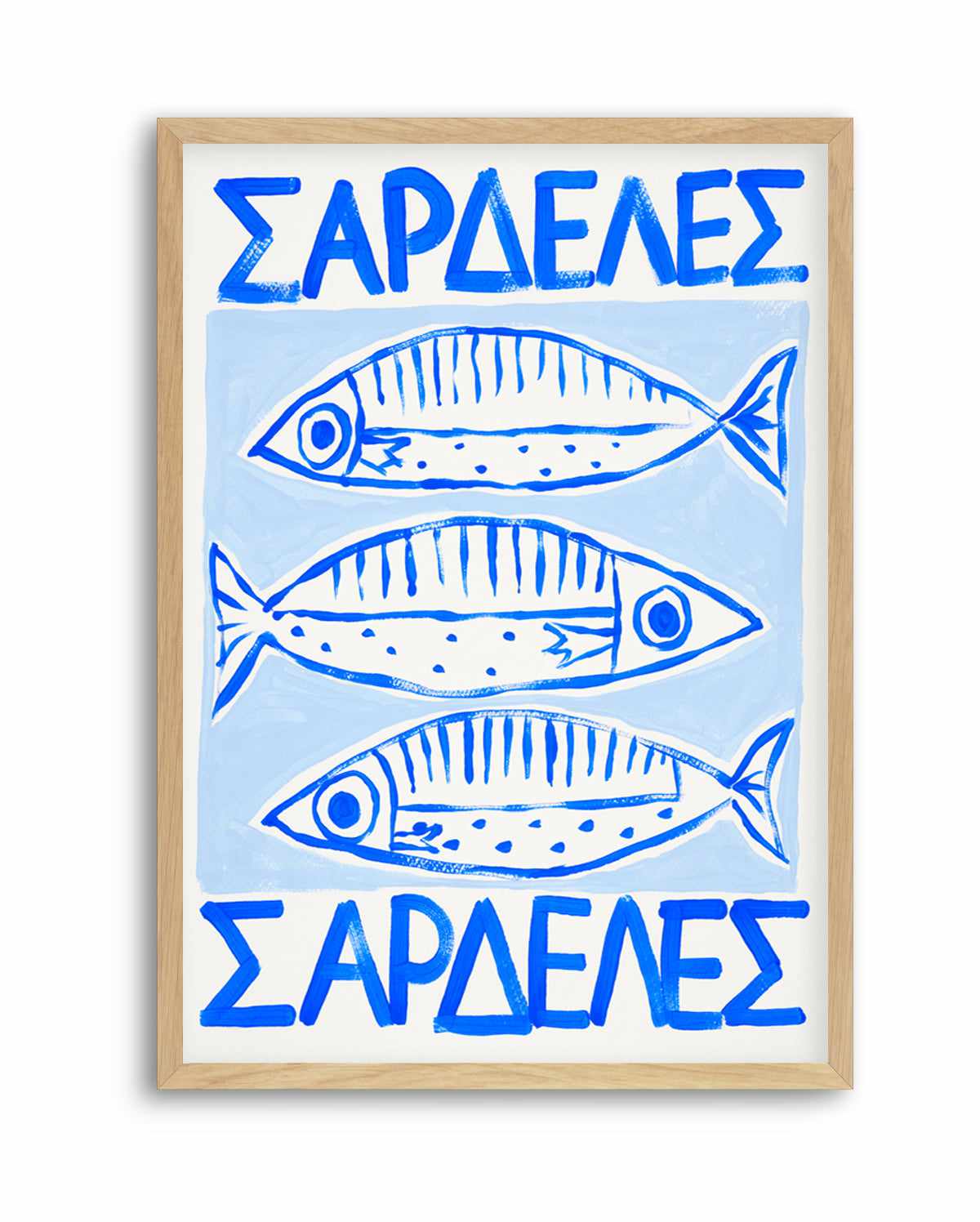 Blue Sardines by Teena Zerefos  | Art Print