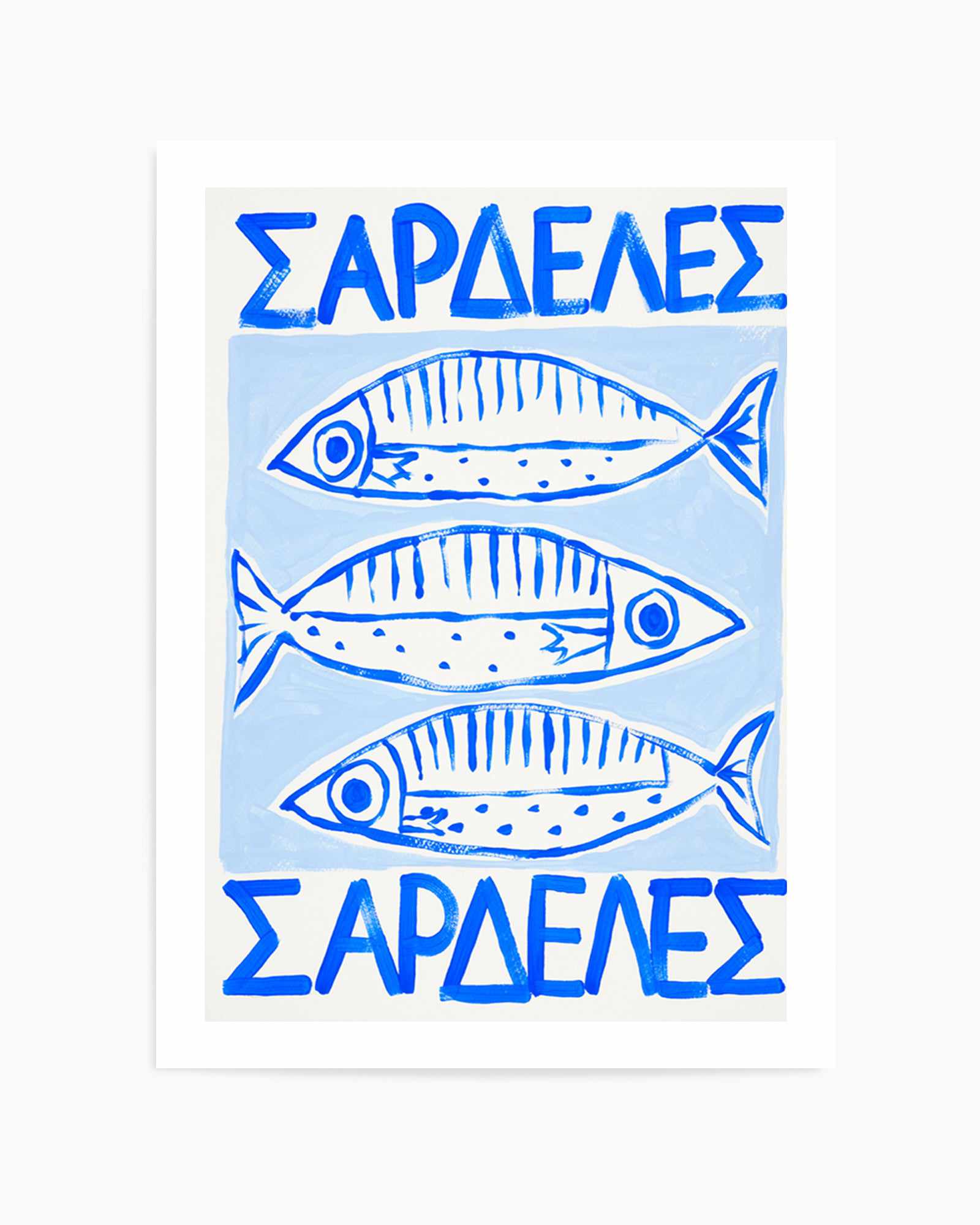 Blue Sardines by Teena Zerefos  | Art Print