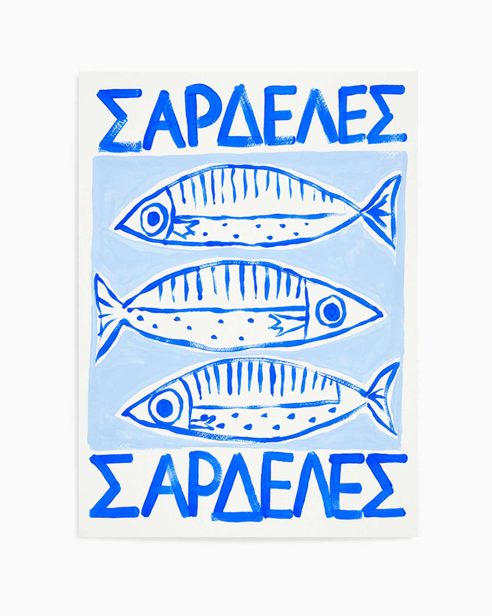 Blue Sardines by Teena Zerefos  | Art Print