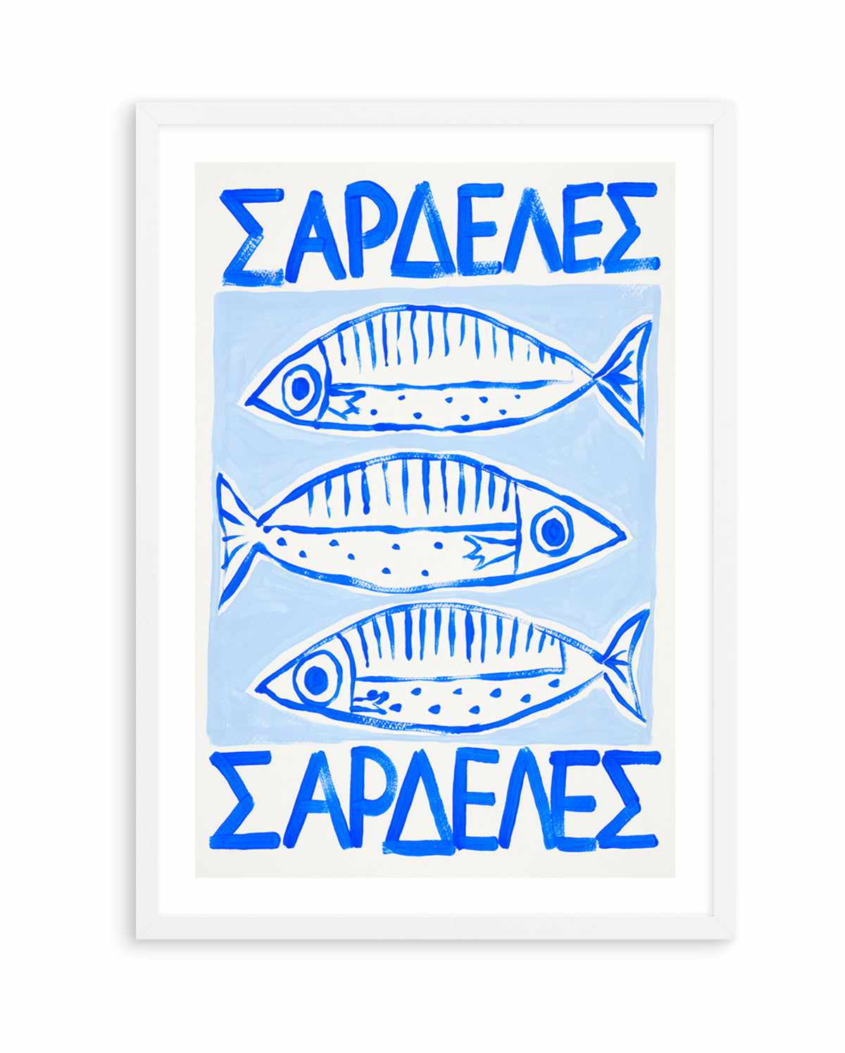 Blue Sardines by Teena Zerefos  | Art Print