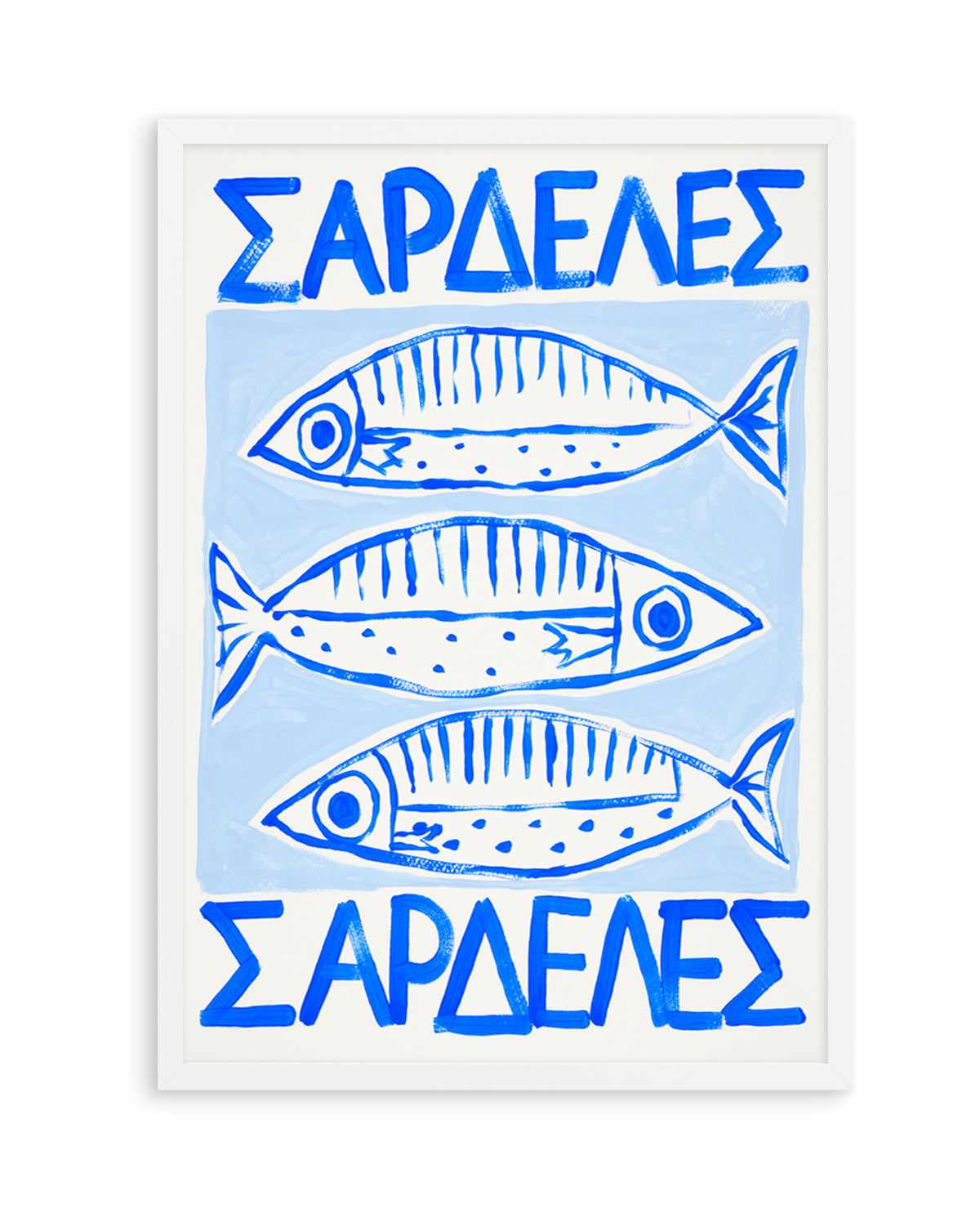 Blue Sardines by Teena Zerefos  | Art Print