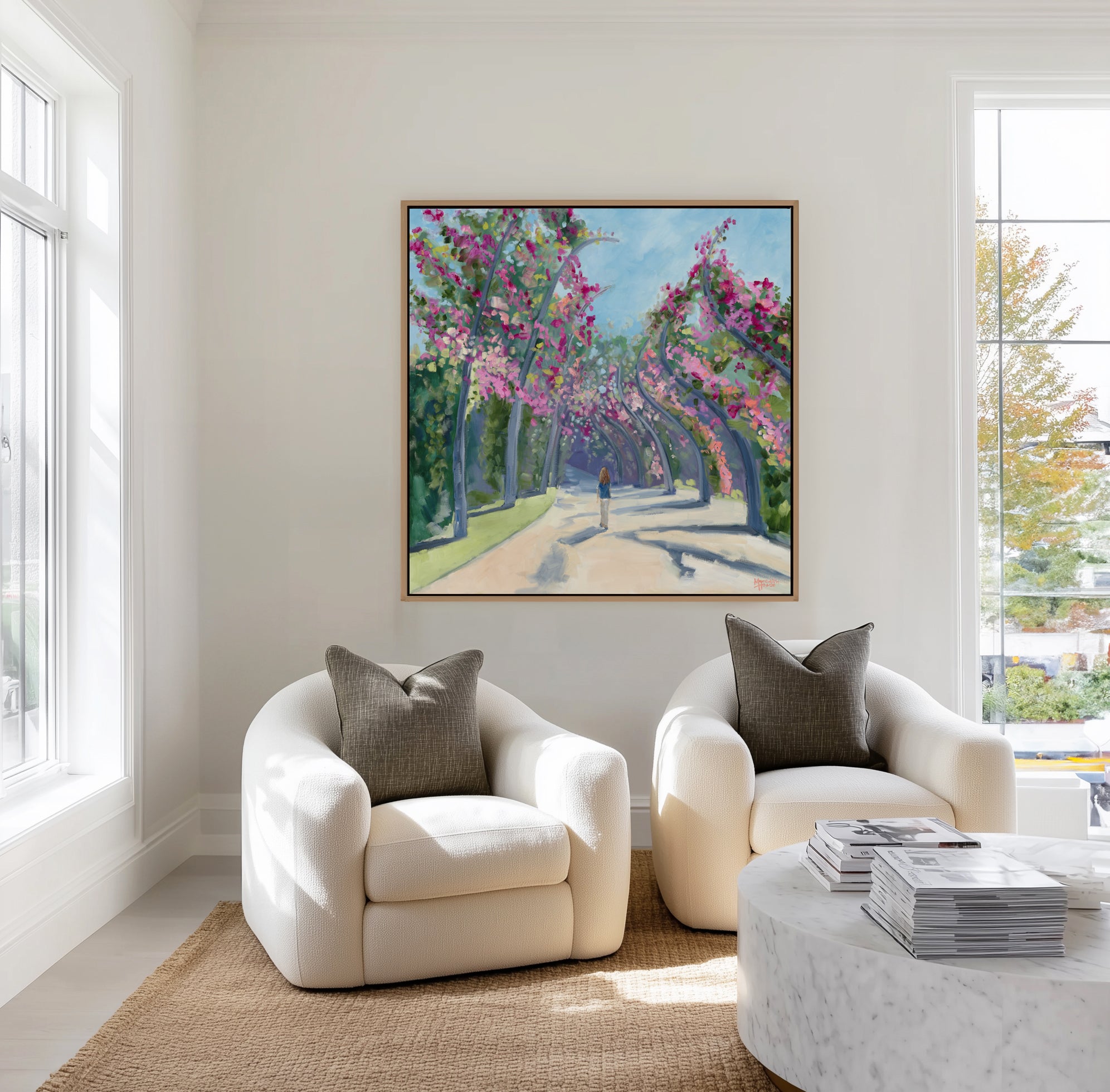 Brisbane Southbank by Meredith Howse | Framed Canvas Art Print