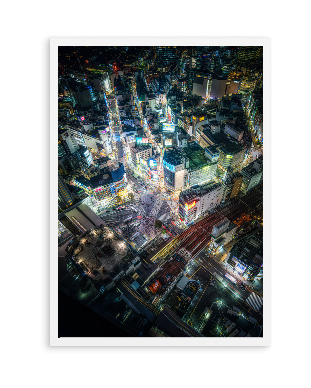 Bustling City Night Lights by Naka | Art Print