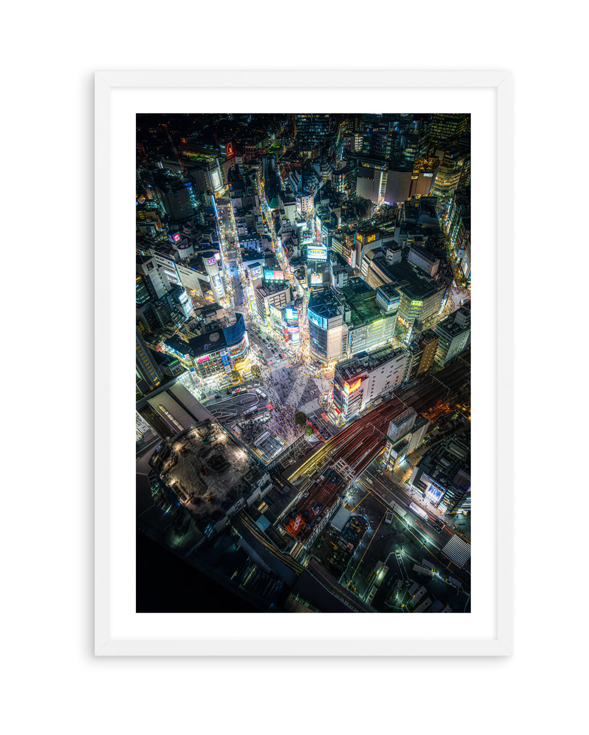 Bustling City Night Lights by Naka | Art Print