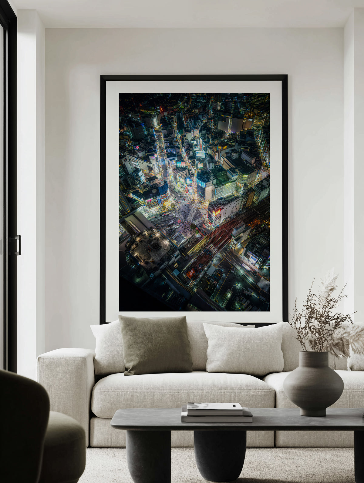 Bustling City Night Lights by Naka | Art Print