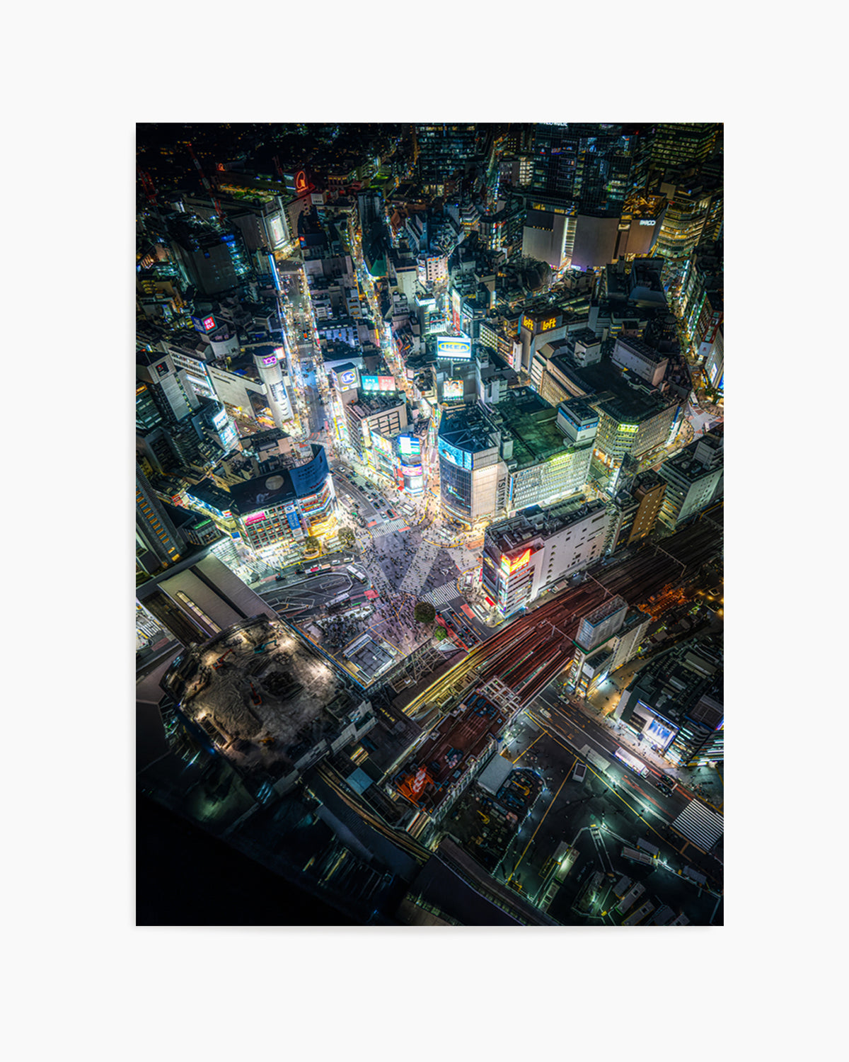 Bustling City Night Lights by Naka | Art Print