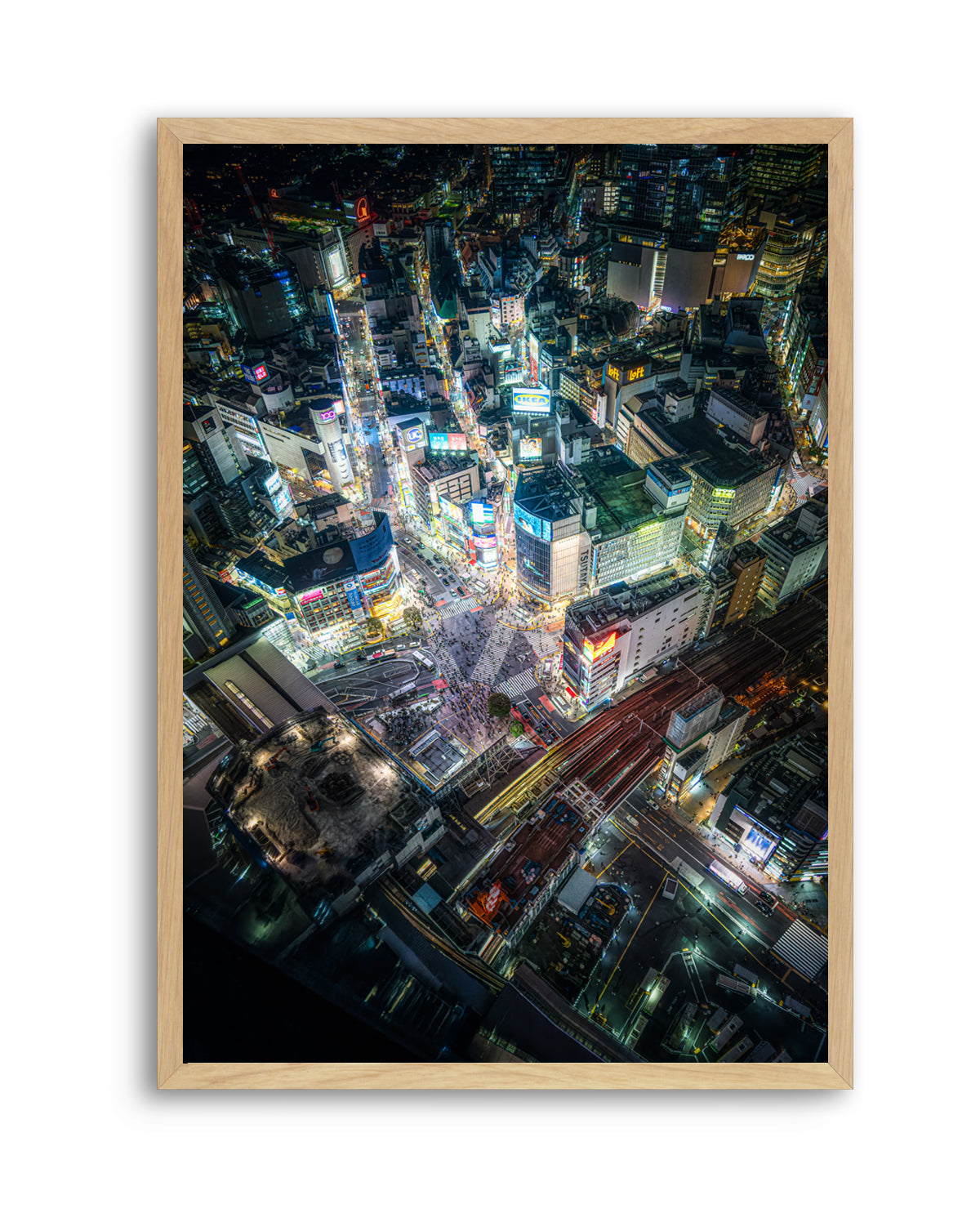 Bustling City Night Lights by Naka | Art Print