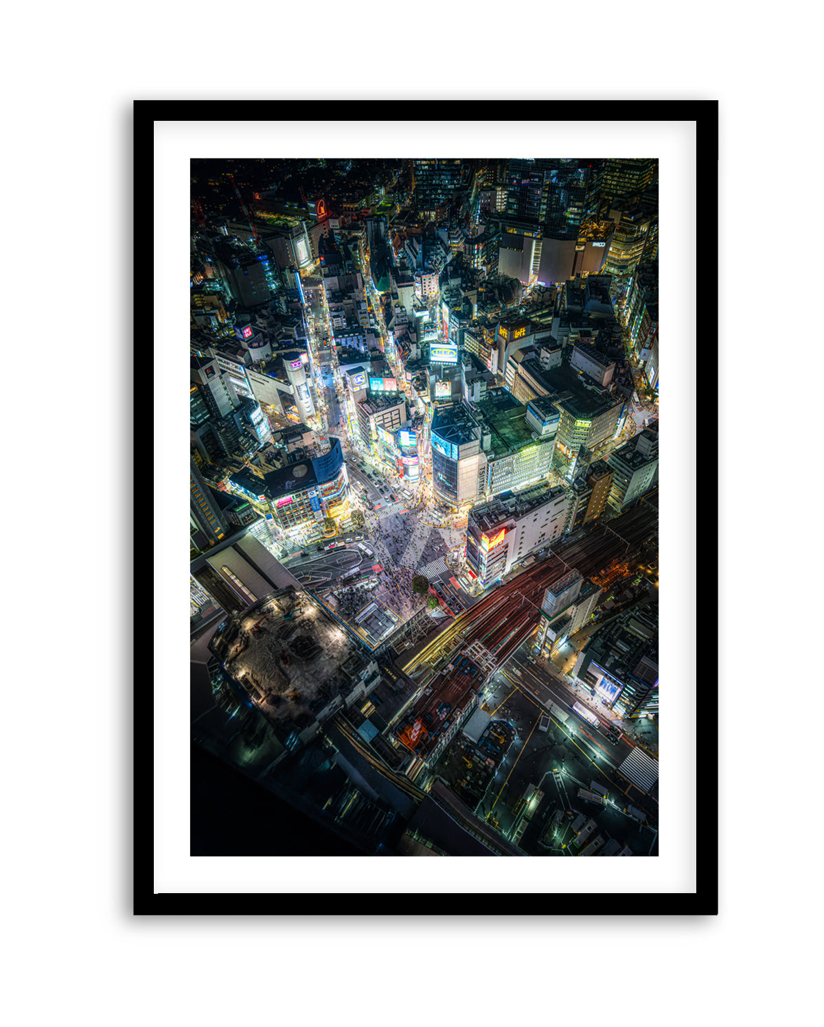 Bustling City Night Lights by Naka | Art Print