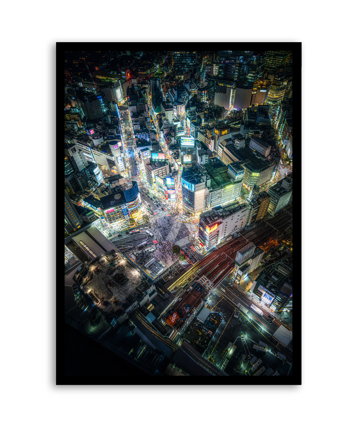 Bustling City Night Lights by Naka | Art Print