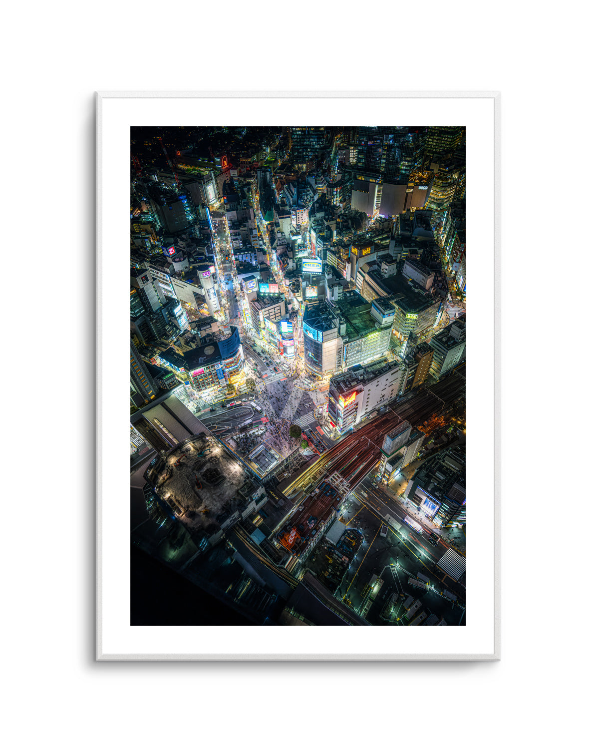 Bustling City Night Lights by Naka | Art Print