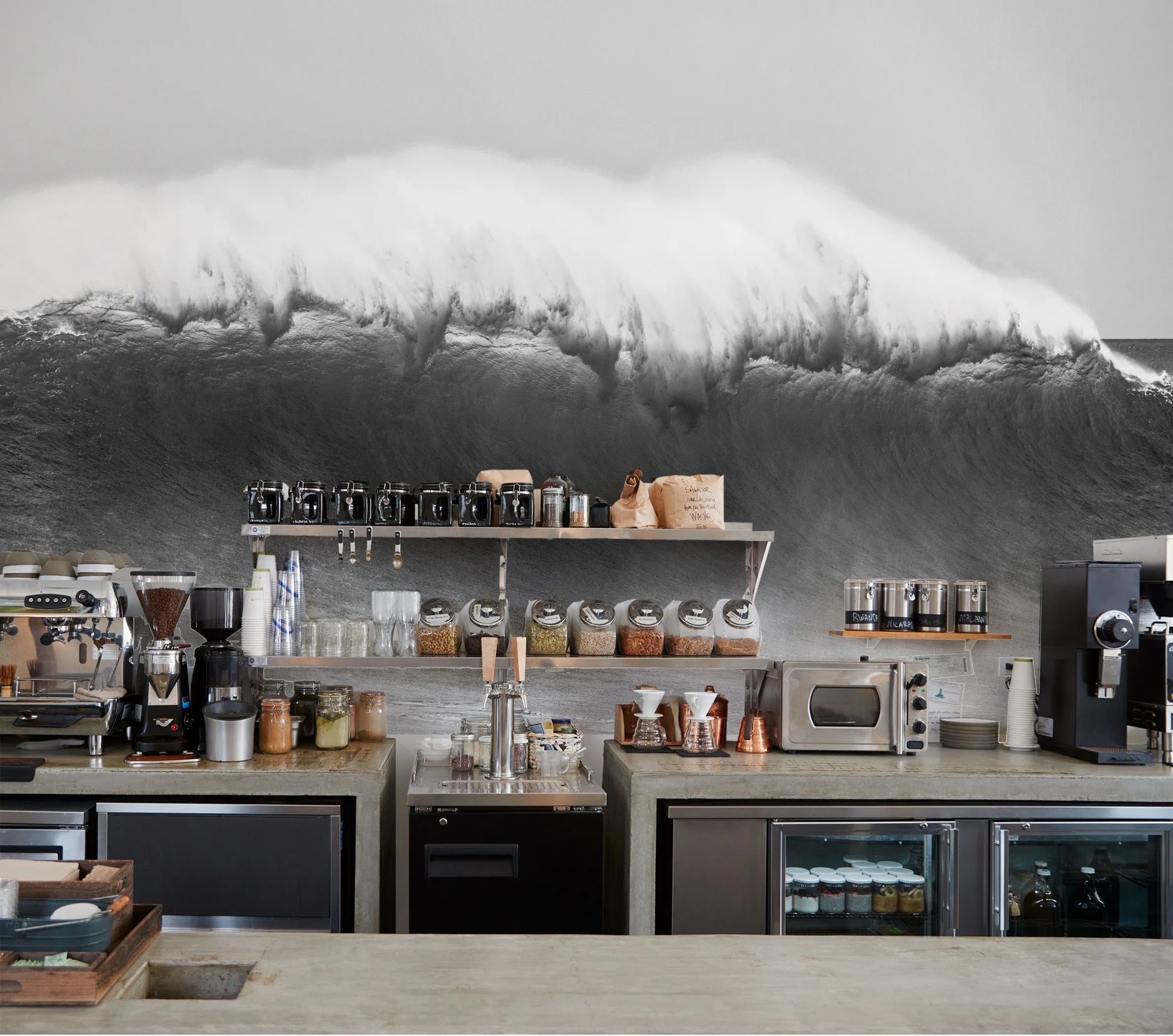 Giant Wave Photo Mural Wallpaper from Olive et Oriel where you can shop wallpaper and artworks online