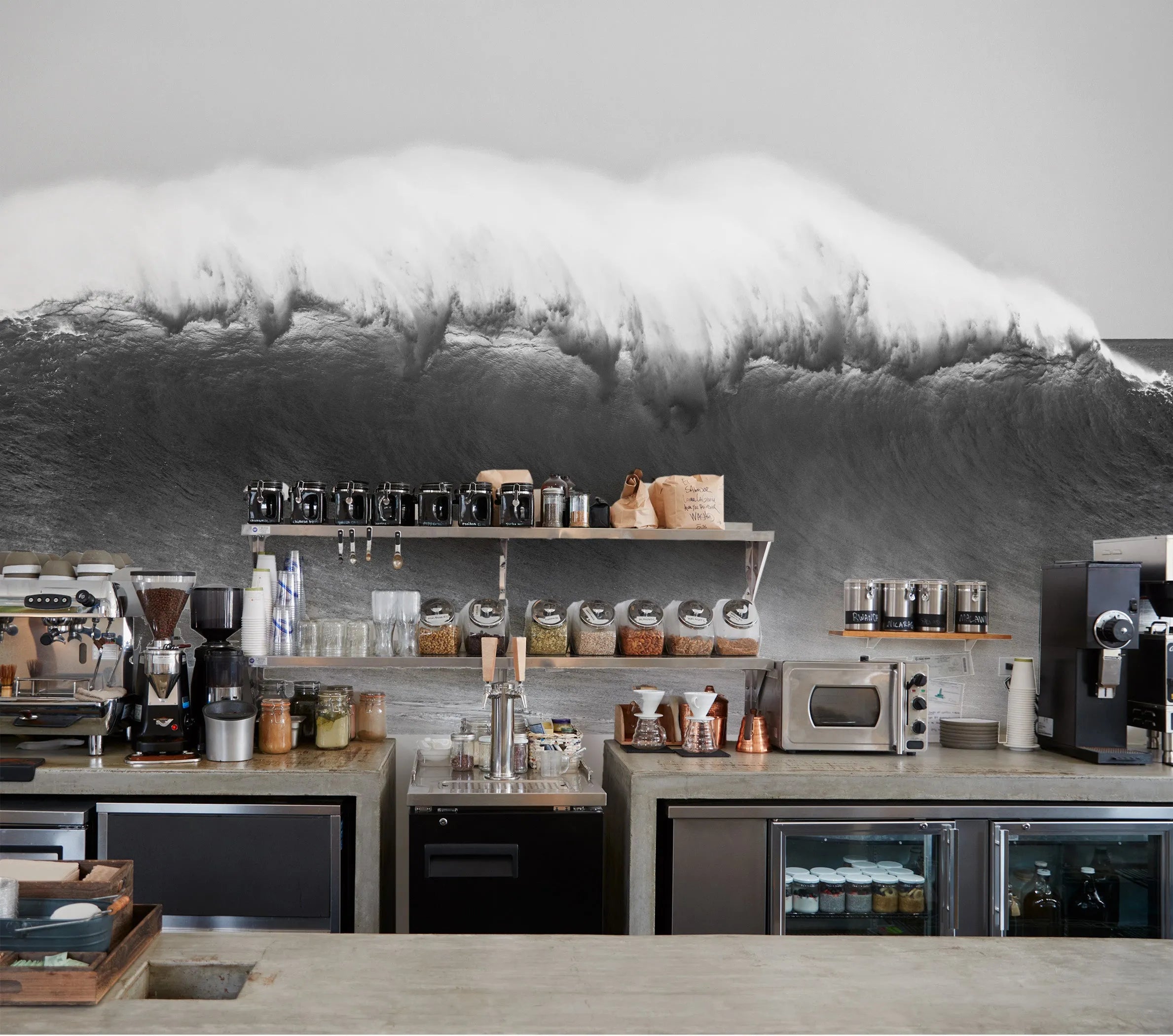 Giant Wave Photo Mural Wallpaper from Olive et Oriel where you can shop wallpaper and artworks online