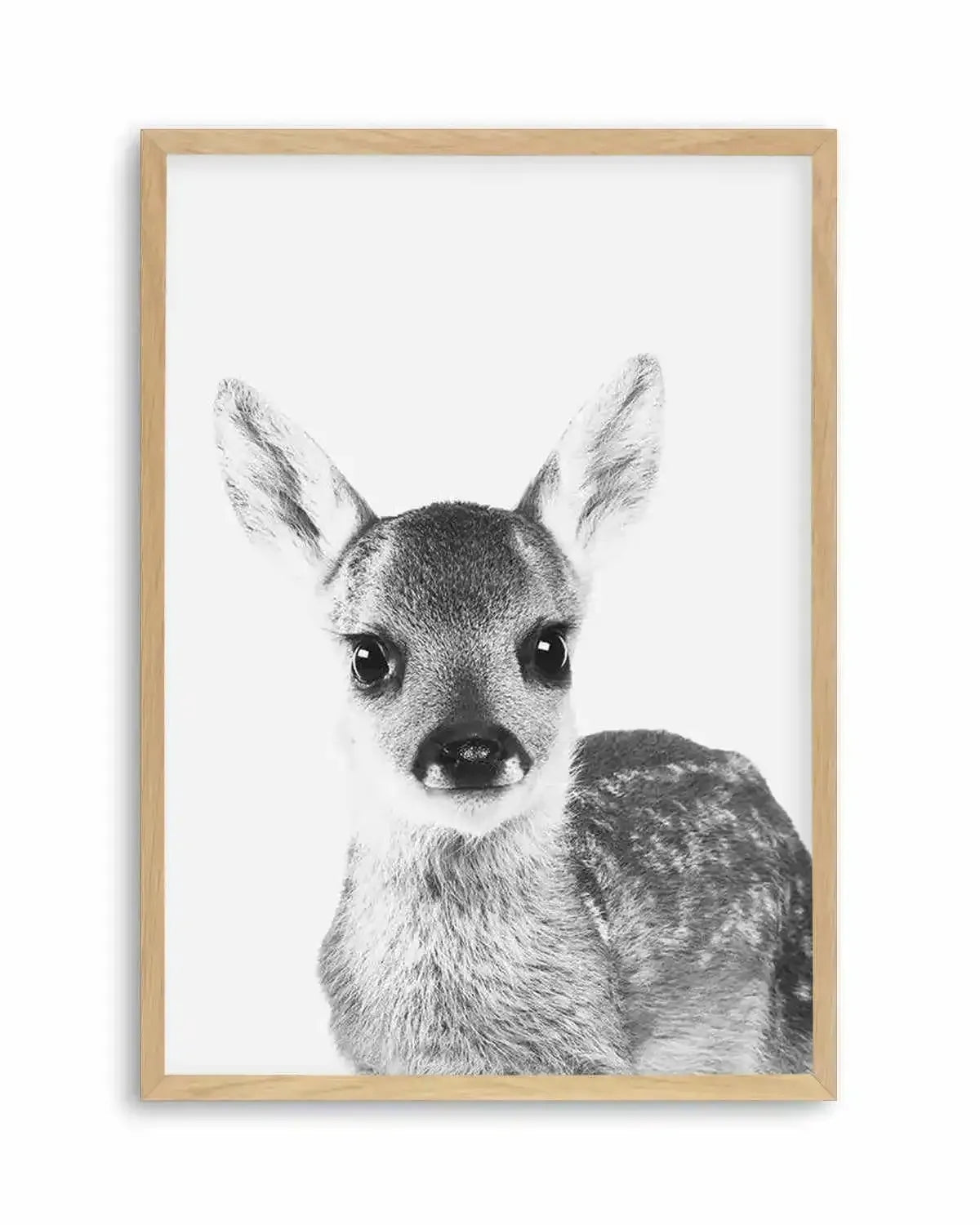 Baby Deer | B&W Art Print from Olive et Oriel where you can shop wallpaper and artworks online