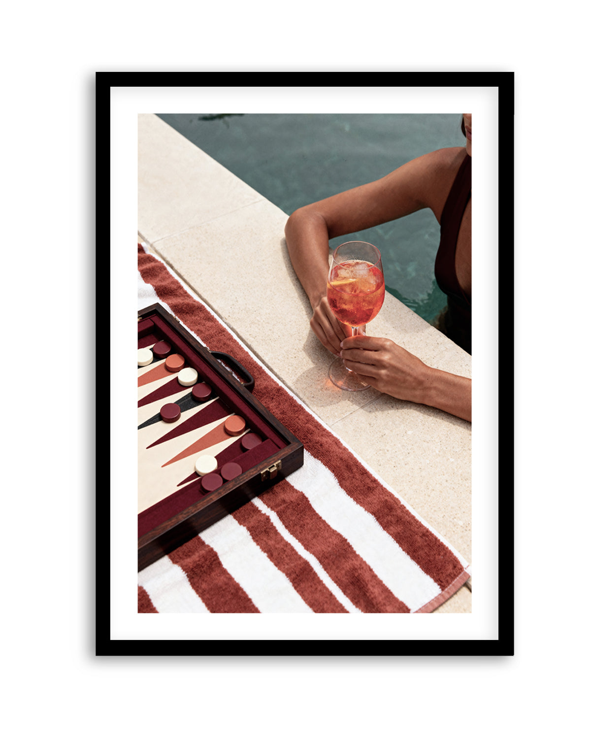 Backgammon by the Pool | Art Print from Olive et Oriel where you can shop wallpaper and artworks online