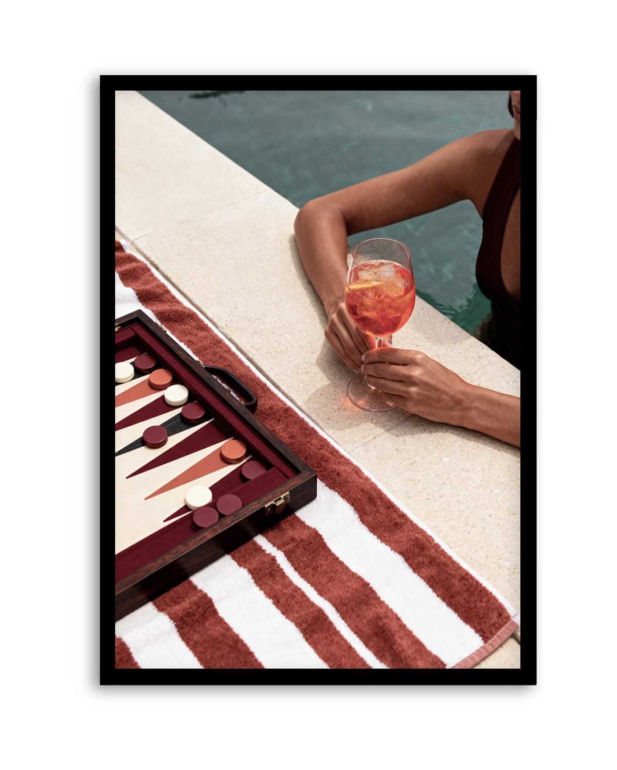 Backgammon by the Pool | Art Print from Olive et Oriel where you can shop wallpaper and artworks online