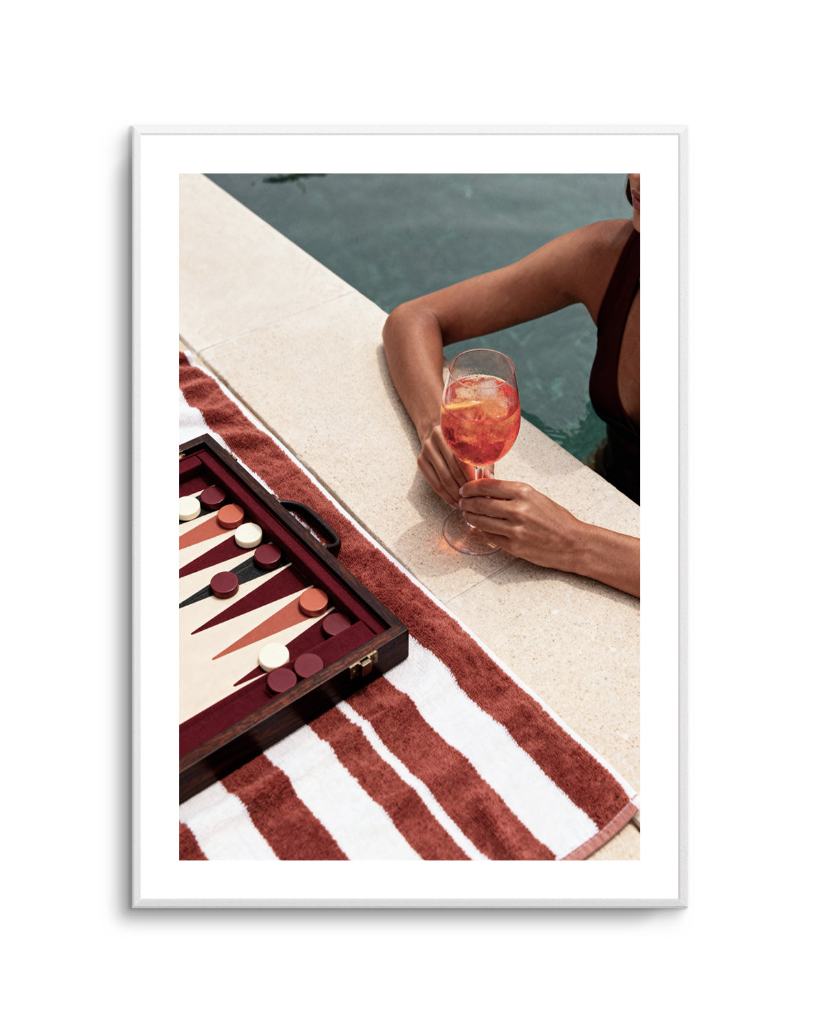 Backgammon by the Pool | Art Print from Olive et Oriel where you can shop wallpaper and artworks online