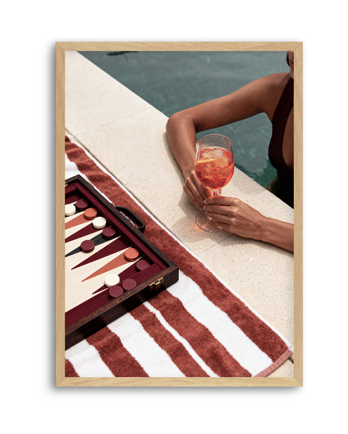 Backgammon by the Pool | Art Print from Olive et Oriel where you can shop wallpaper and artworks online