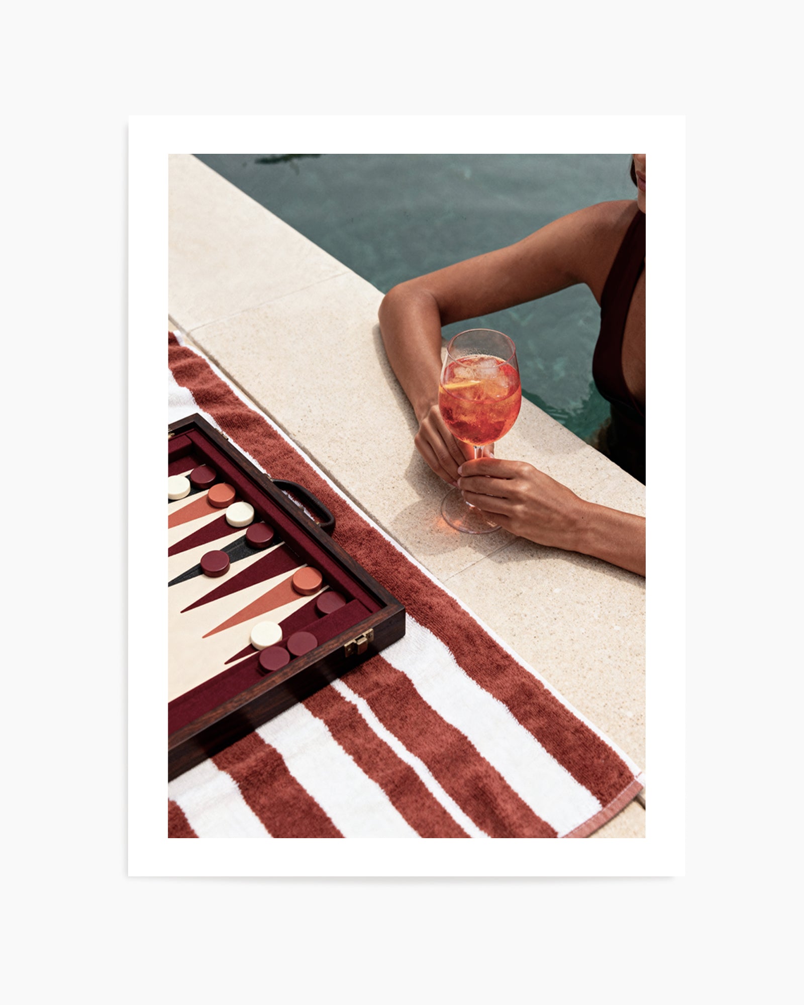 Backgammon by the Pool | Art Print from Olive et Oriel where you can shop wallpaper and artworks online