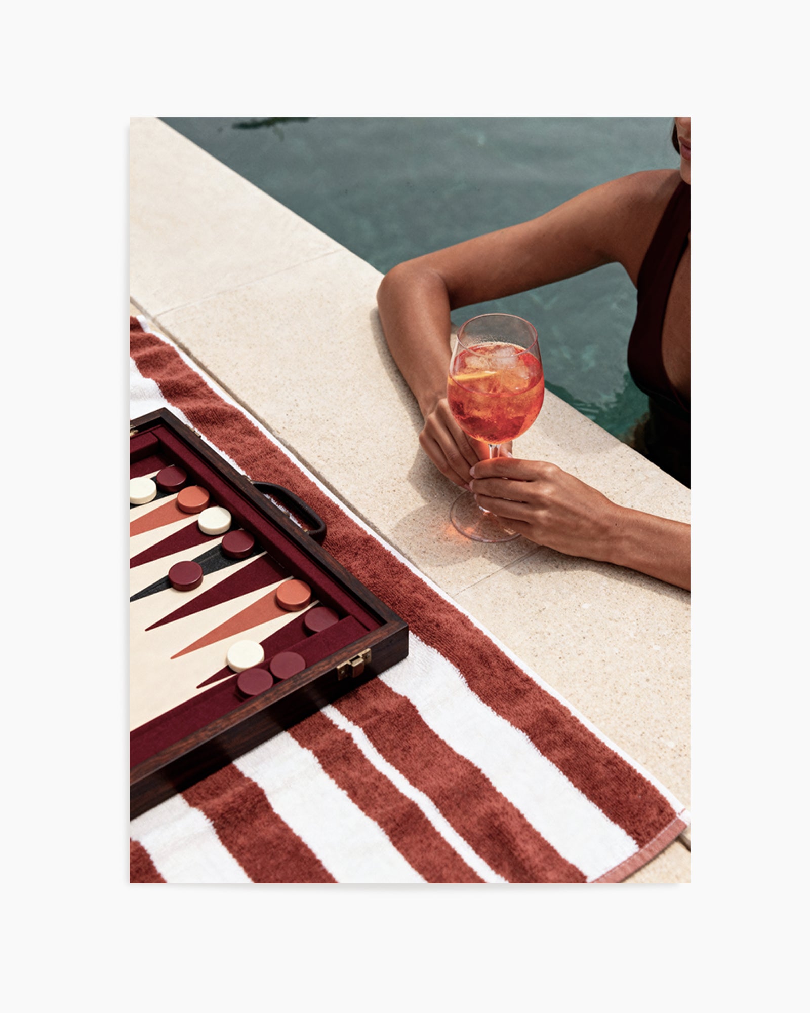 Backgammon by the Pool | Art Print from Olive et Oriel where you can shop wallpaper and artworks online