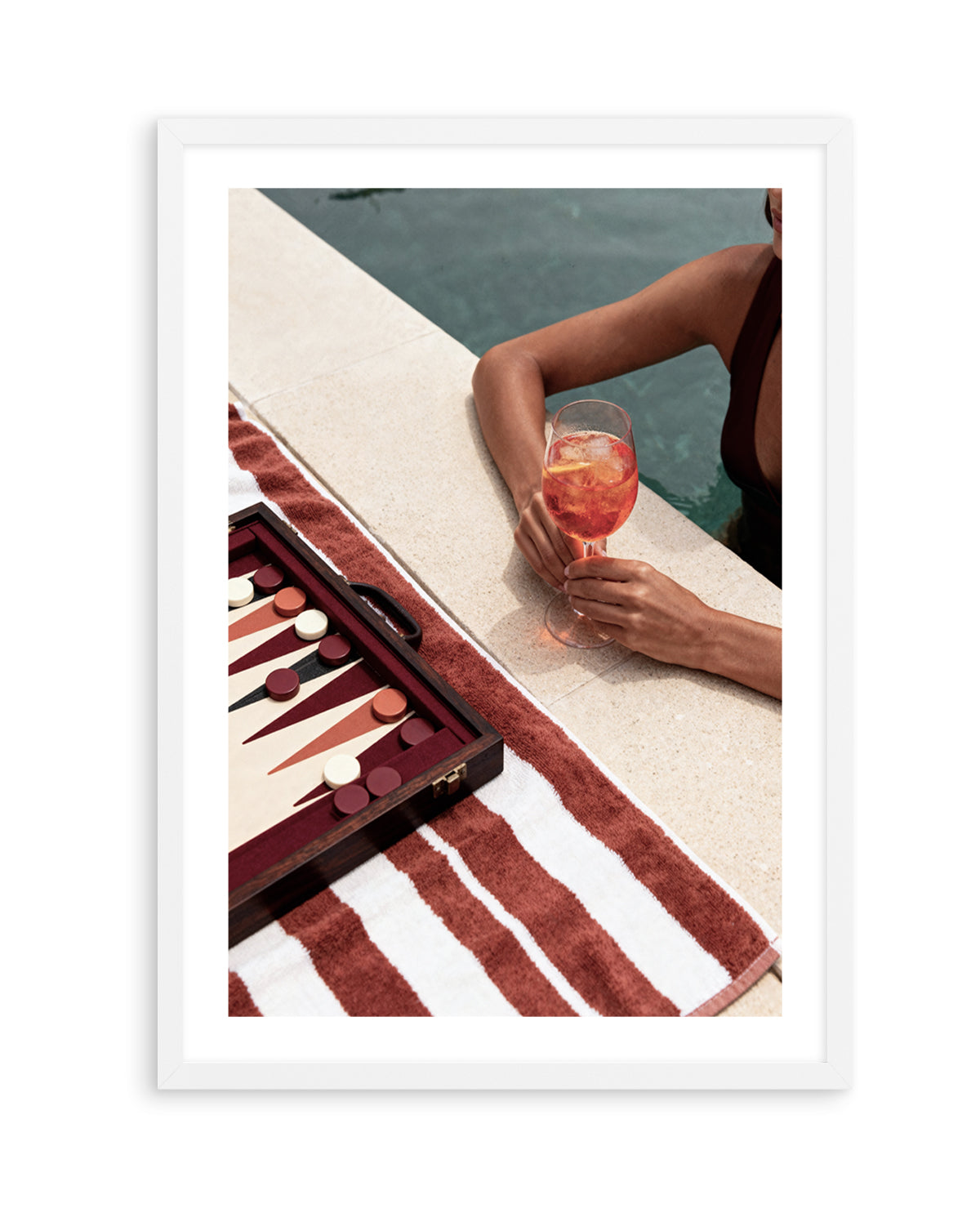 Backgammon by the Pool | Art Print from Olive et Oriel where you can shop wallpaper and artworks online