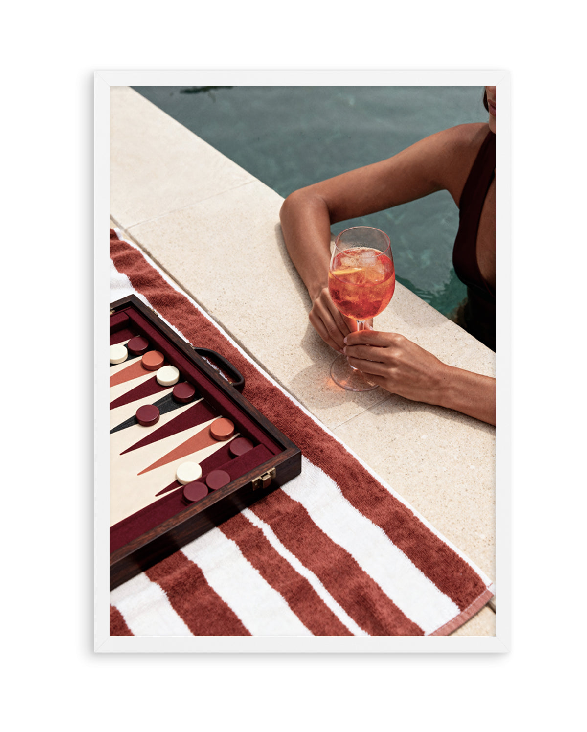 Backgammon by the Pool | Art Print from Olive et Oriel where you can shop wallpaper and artworks online