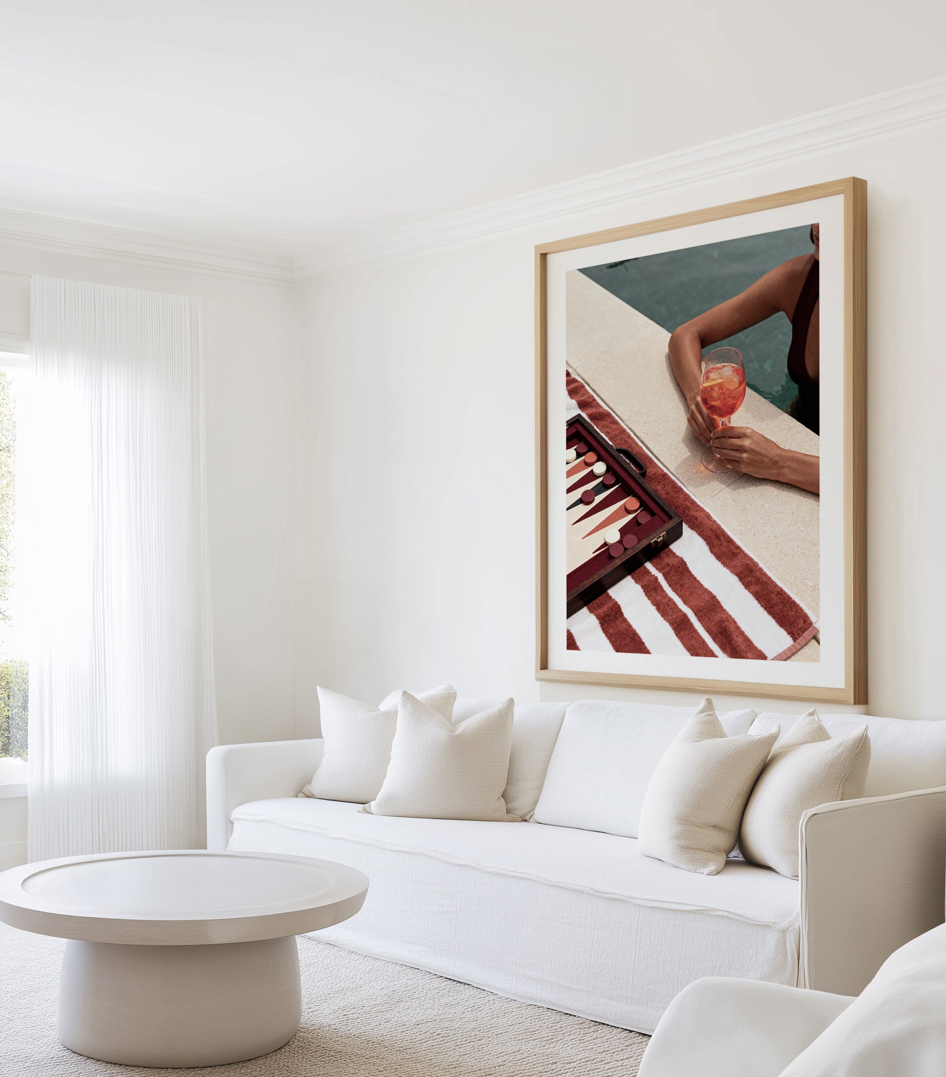 Backgammon by the Pool | Art Print from Olive et Oriel where you can shop wallpaper and artworks online