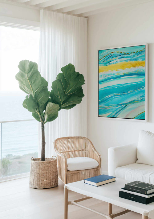 Bagay Flowing I PT by Bri Chelman | Framed Canvas Art Print