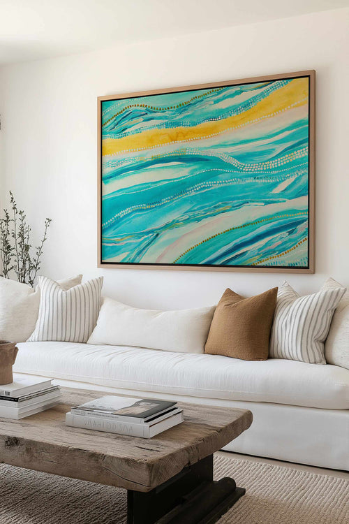 Bagay Flowing LS by Bri Chelman | Framed Canvas Art Print