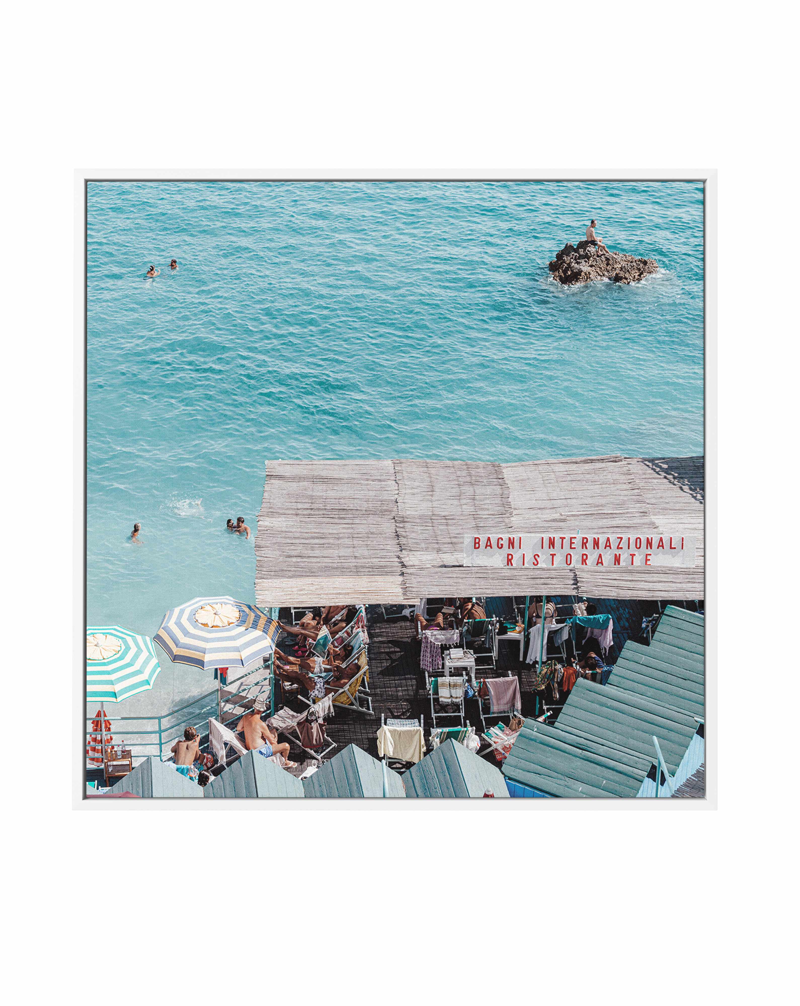 Bagni Restorante, Capri | Framed Canvas Art Print