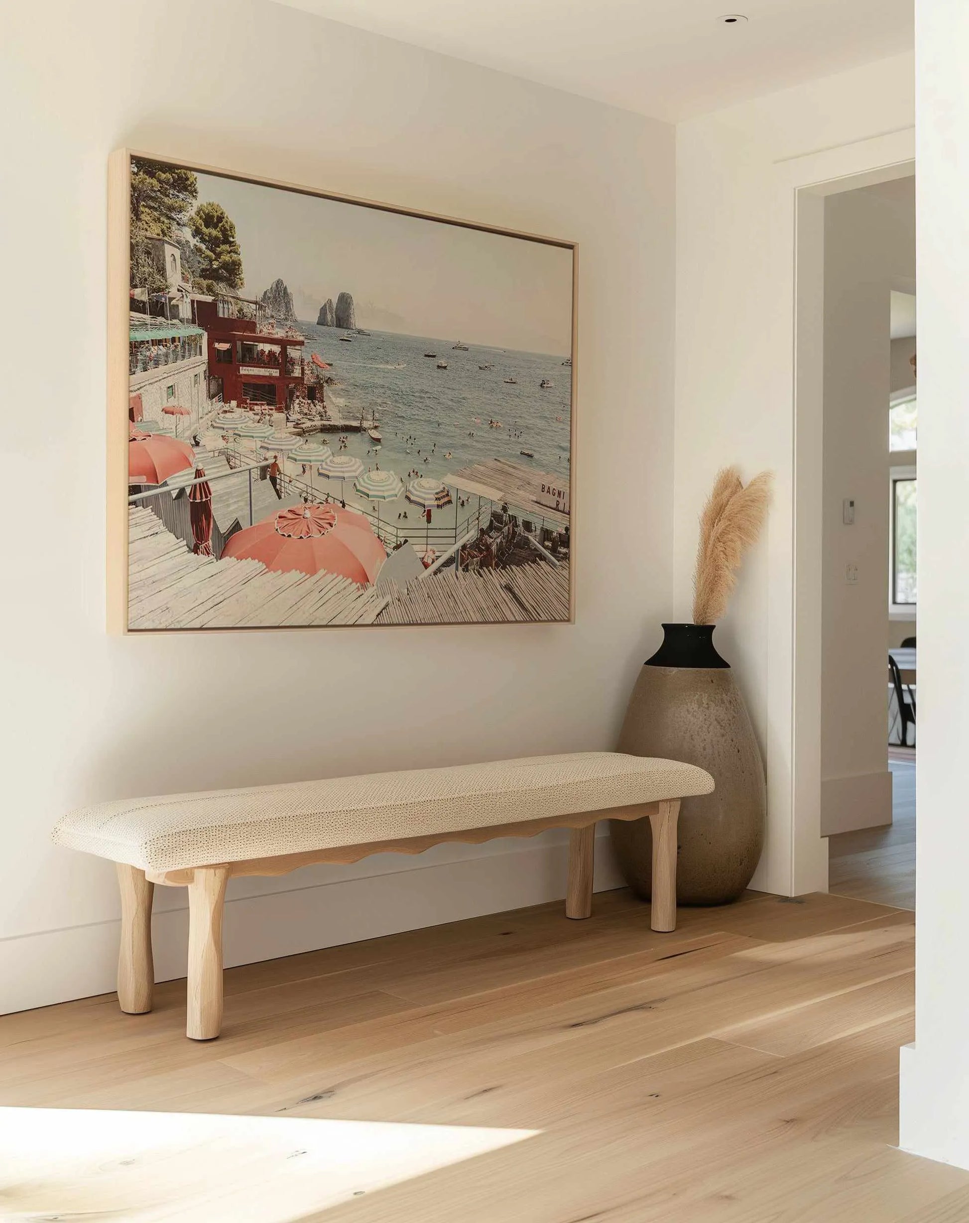 Bagni da Marina, Capri | Framed Canvas Art Print from Olive et Oriel where you can shop wallpaper and artworks online