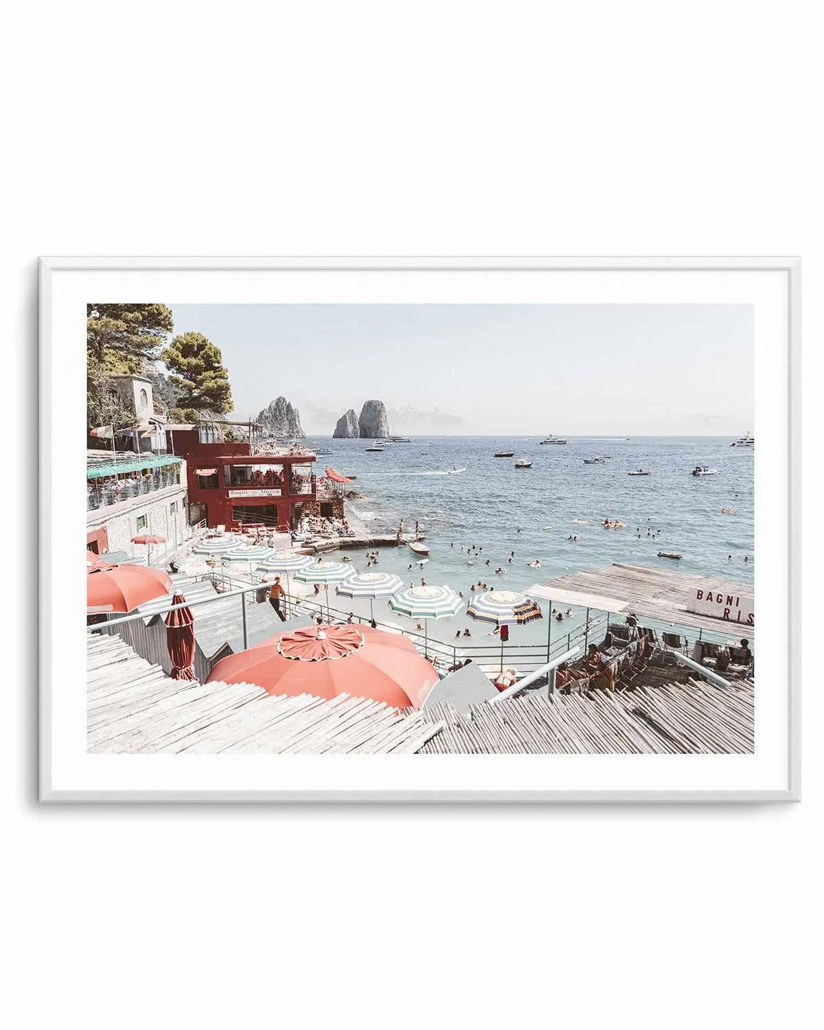 Bagni da Marina, Capri Art Print from Olive et Oriel where you can shop wallpaper and artworks online