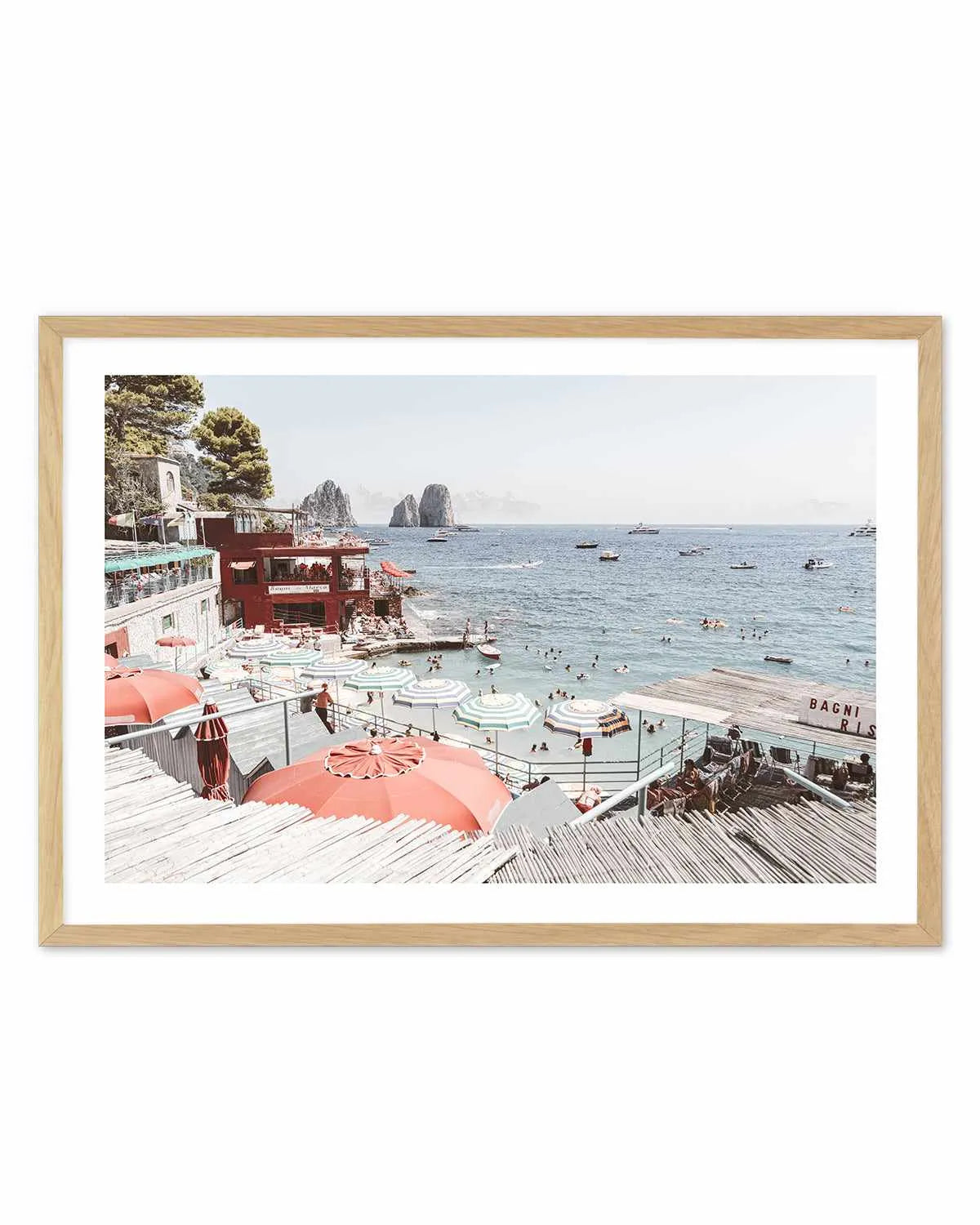 Bagni da Marina, Capri Art Print from Olive et Oriel where you can shop wallpaper and artworks online