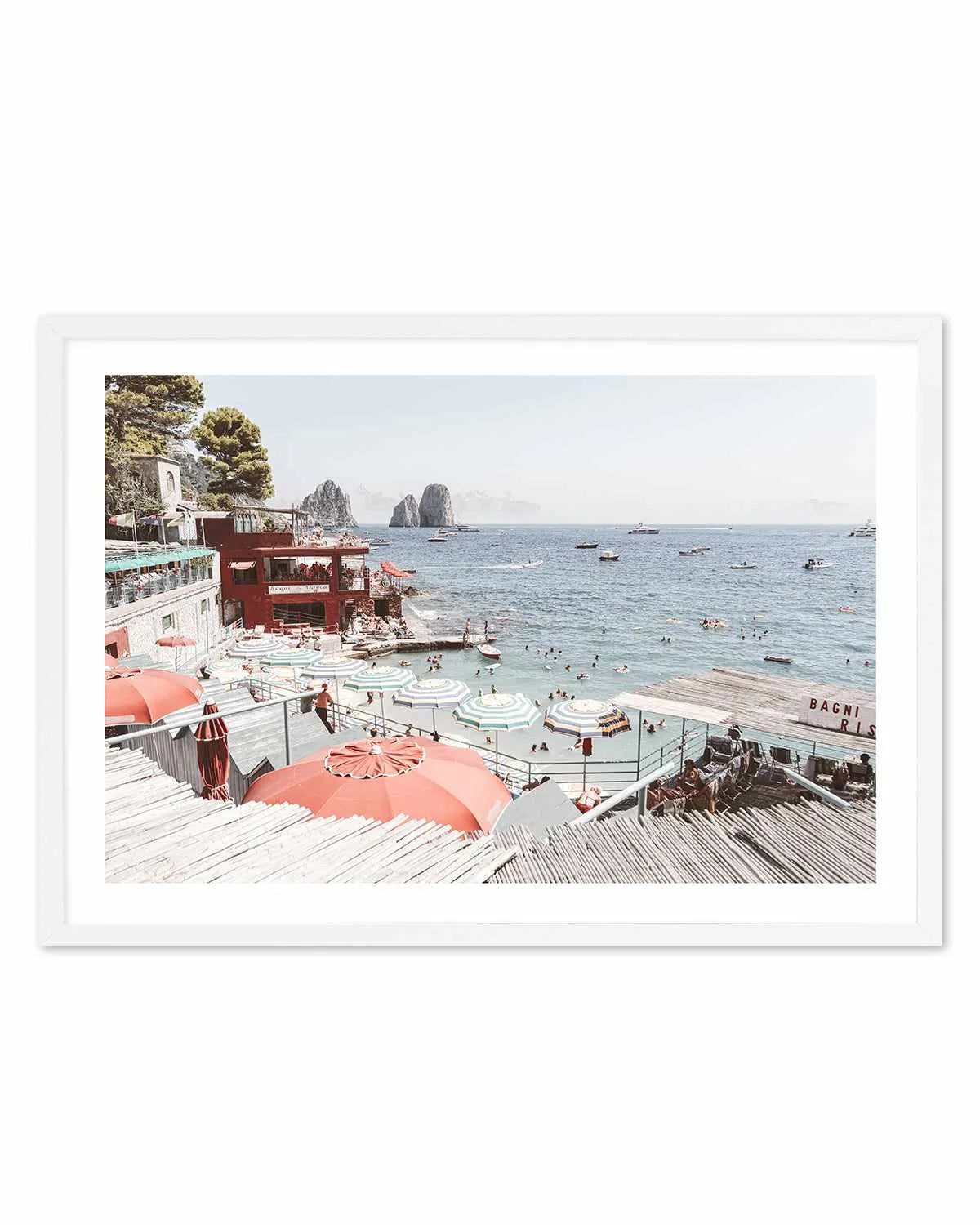 Bagni da Marina, Capri Art Print from Olive et Oriel where you can shop wallpaper and artworks online