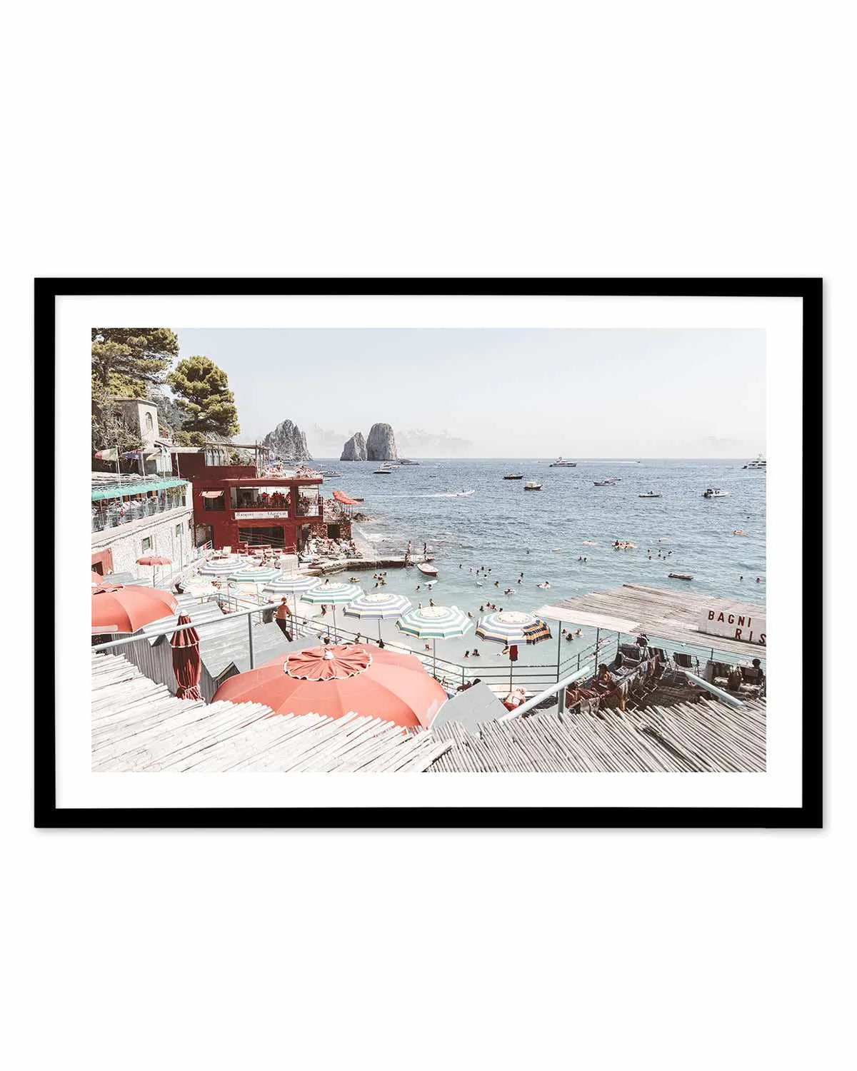 Bagni da Marina, Capri Art Print from Olive et Oriel where you can shop wallpaper and artworks online