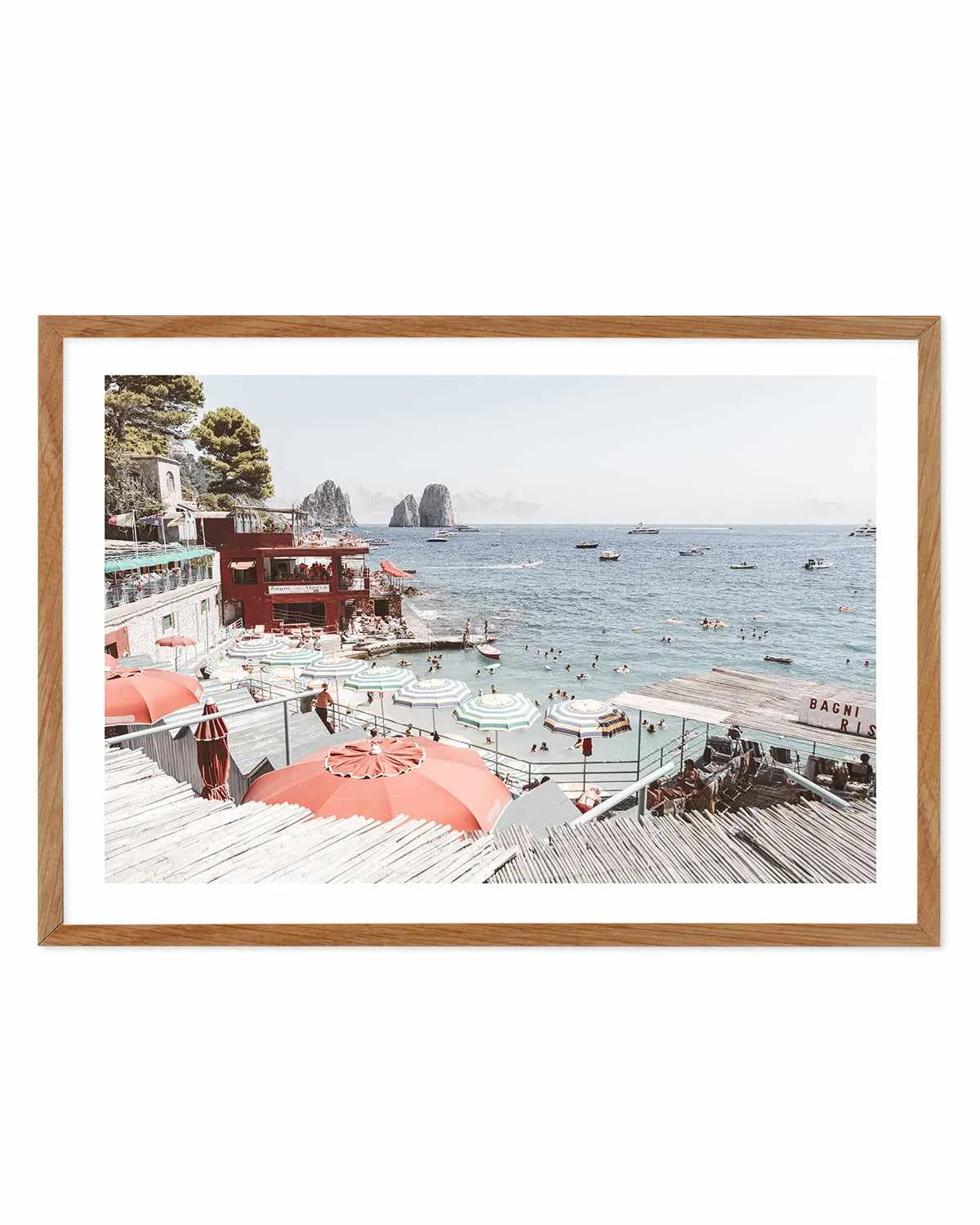 Bagni da Marina, Capri Art Print from Olive et Oriel where you can shop wallpaper and artworks online