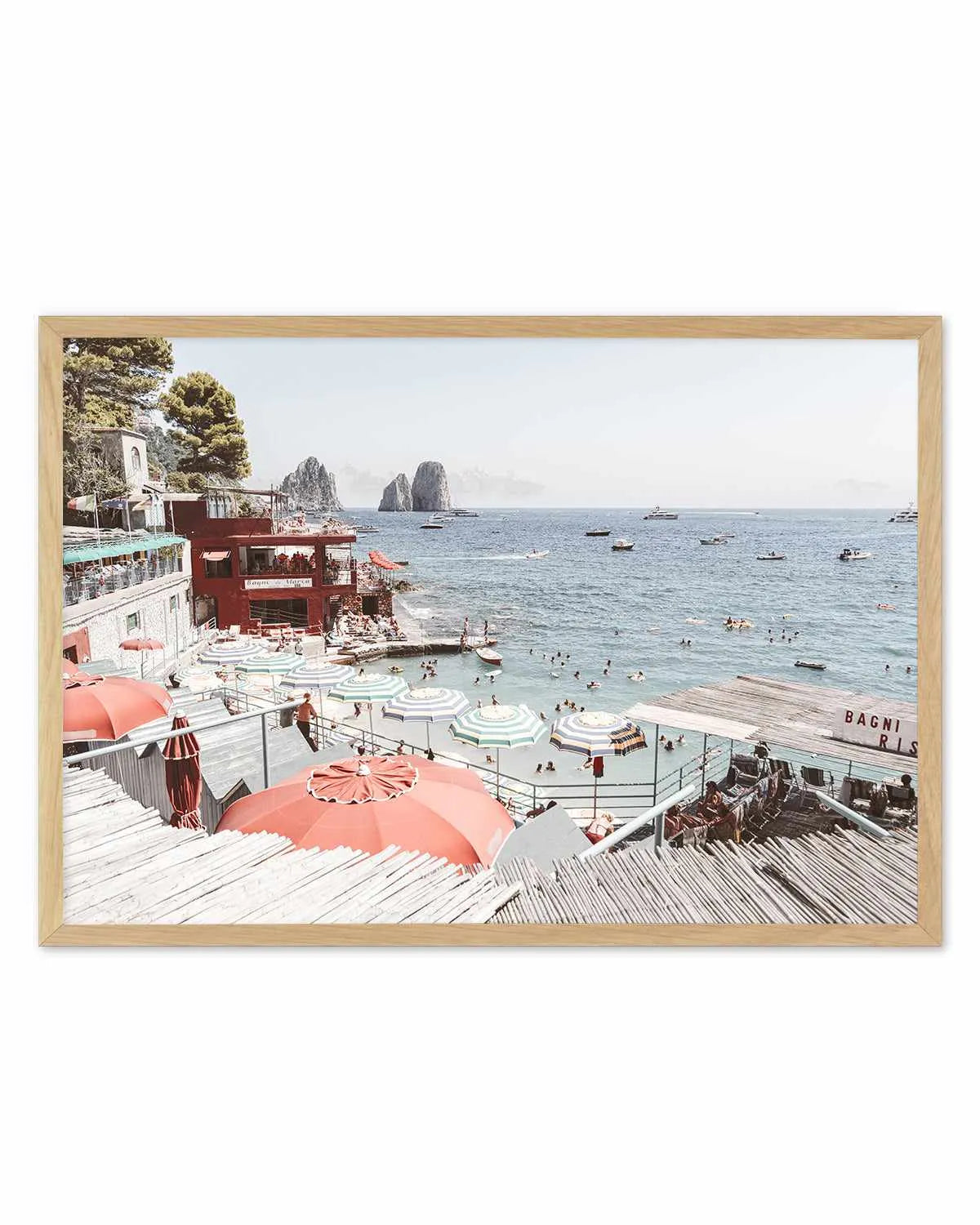 Bagni da Marina, Capri Art Print from Olive et Oriel where you can shop wallpaper and artworks online