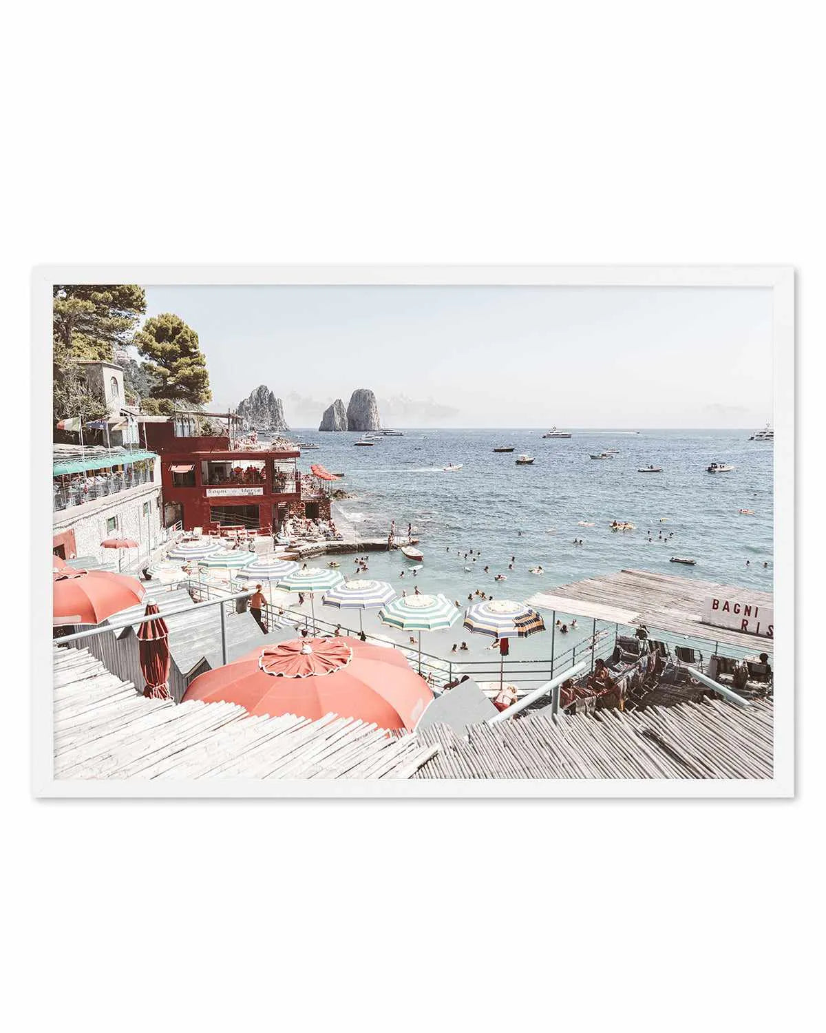 Bagni da Marina, Capri Art Print from Olive et Oriel where you can shop wallpaper and artworks online