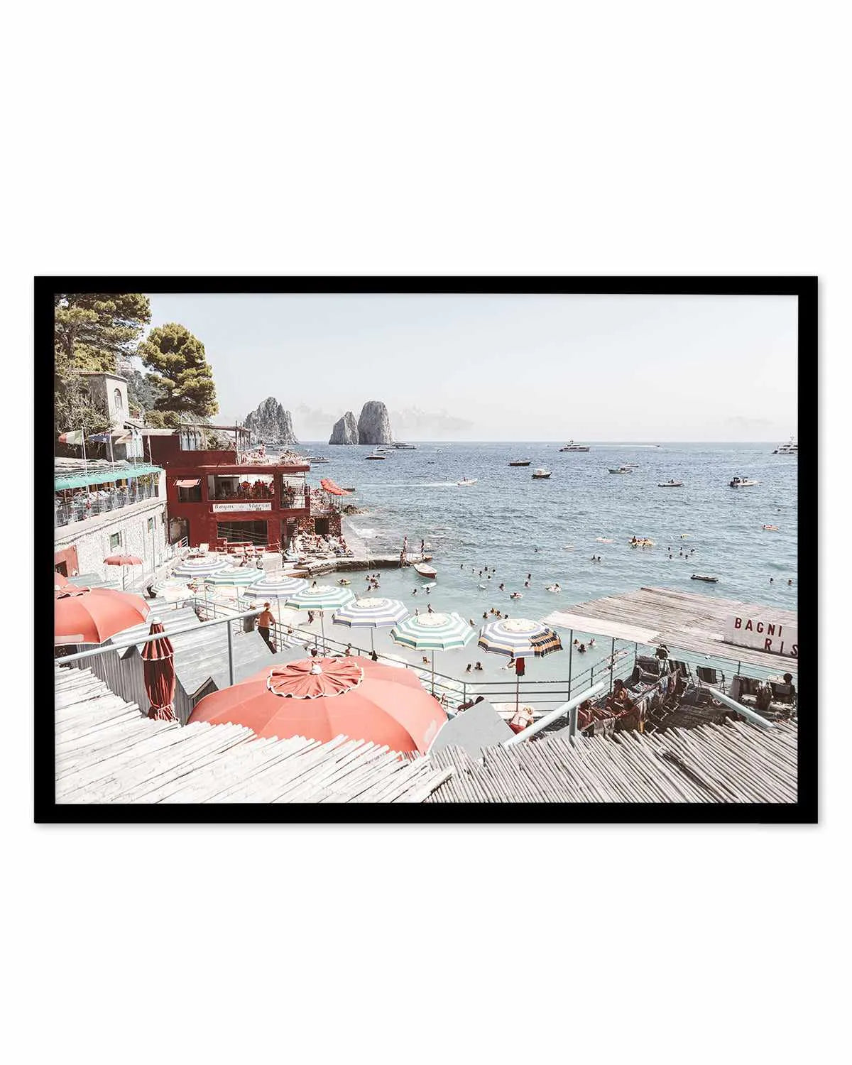 Bagni da Marina, Capri Art Print from Olive et Oriel where you can shop wallpaper and artworks online