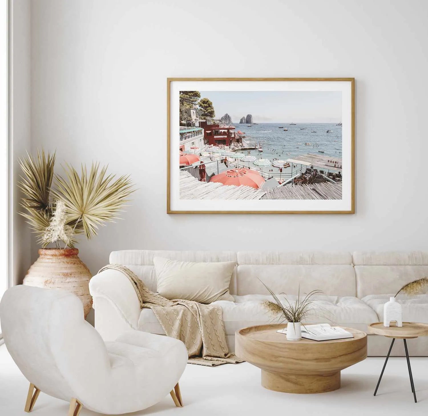 Bagni da Marina, Capri Art Print from Olive et Oriel where you can shop wallpaper and artworks online