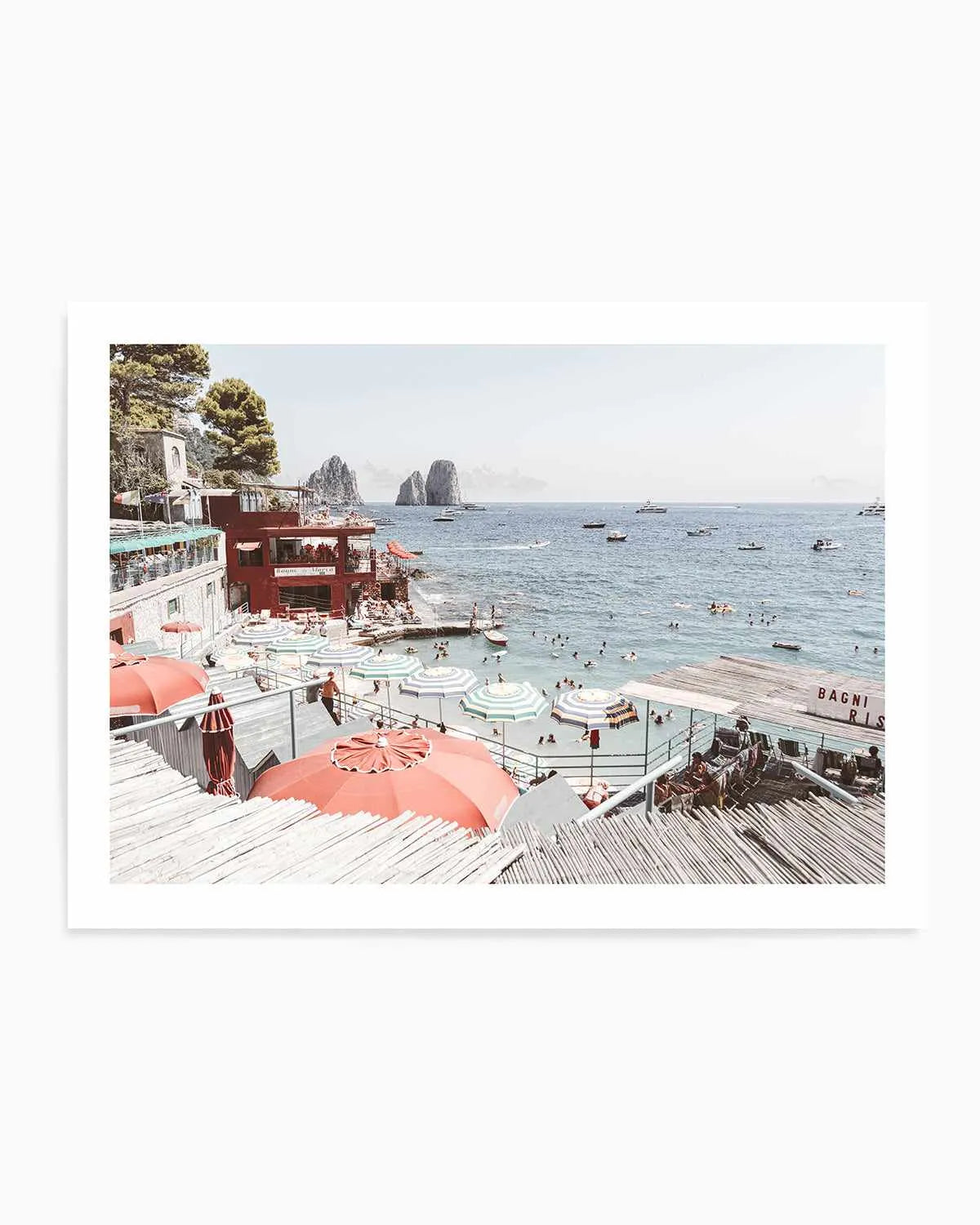 Bagni da Marina, Capri Art Print from Olive et Oriel where you can shop wallpaper and artworks online