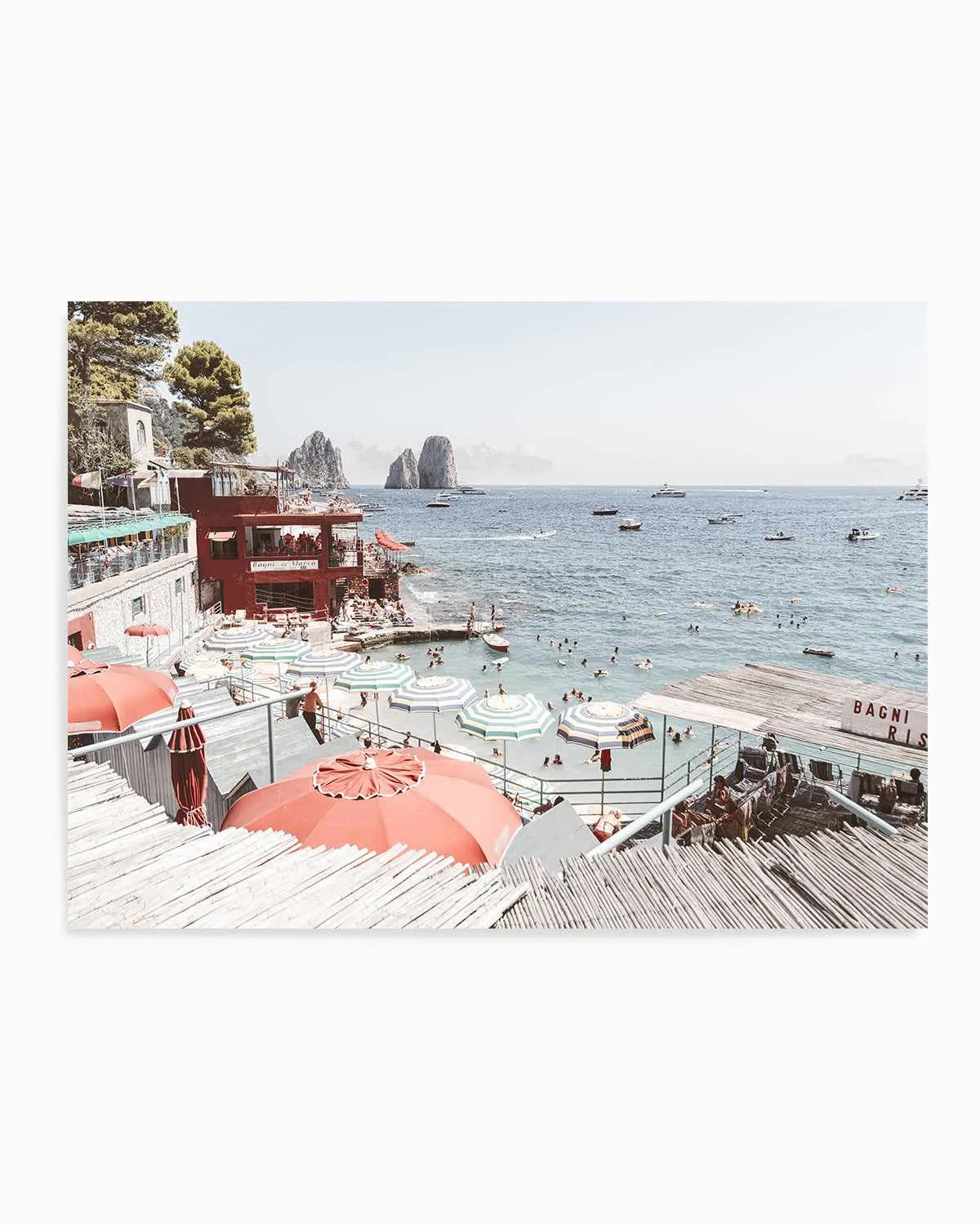 Bagni da Marina, Capri Art Print from Olive et Oriel where you can shop wallpaper and artworks online