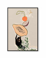 Balancing Fruits by Arty Guava | Framed Canvas Art Print