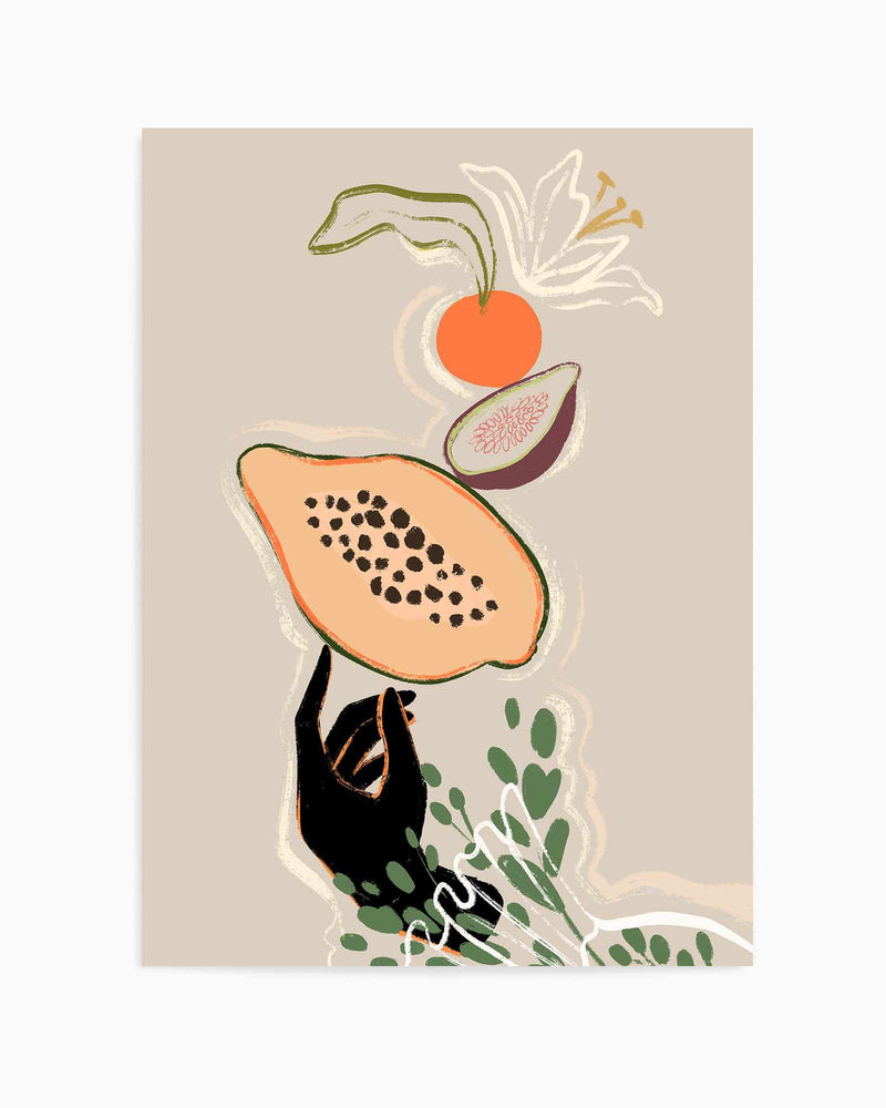 Balancing Fruits by Arty Guava | Art Print