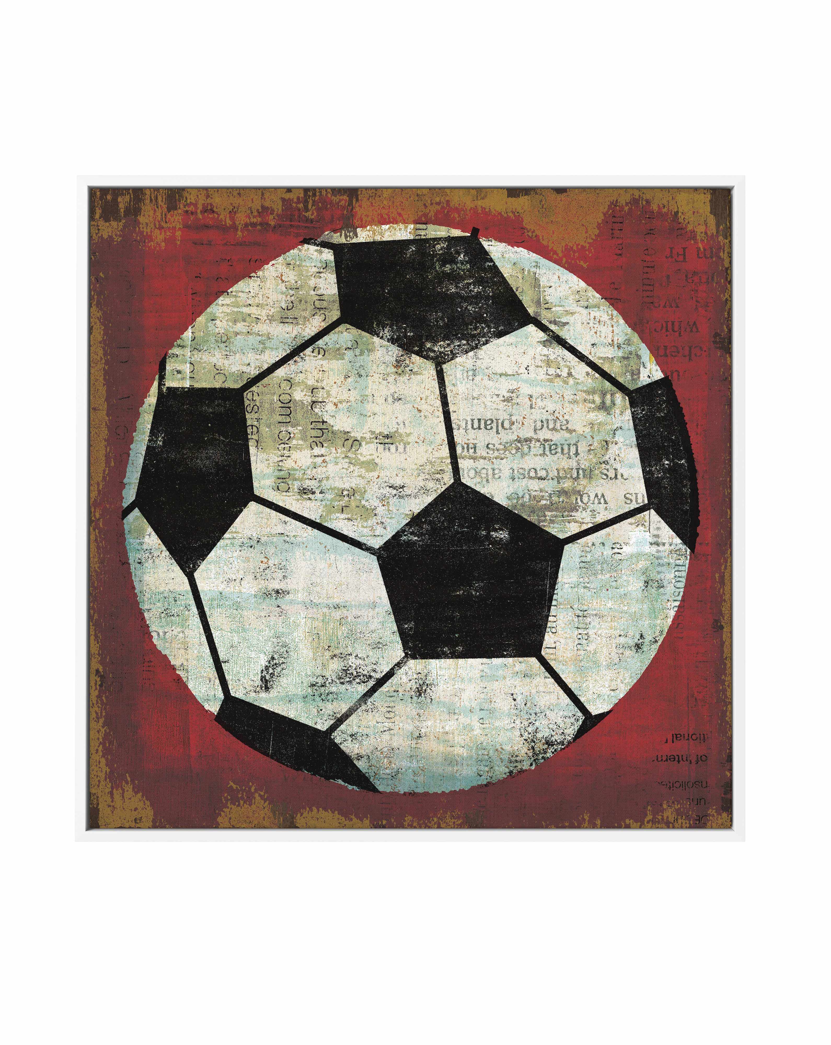 Ball IV On Red | Framed Canvas Art Print